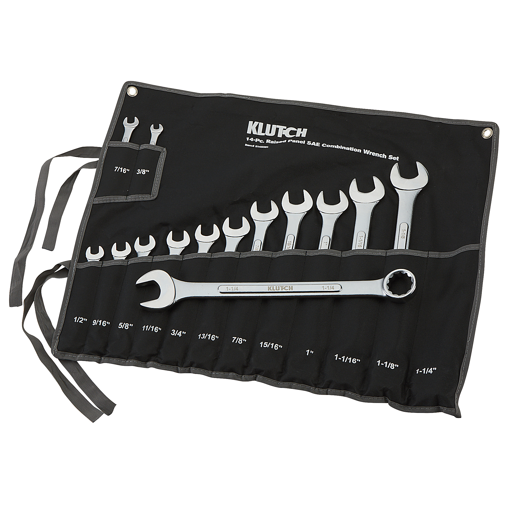 Klutch 14-Pc. Raised Panel Wrench Set, SAE, Model# 59083A | Northern Tool