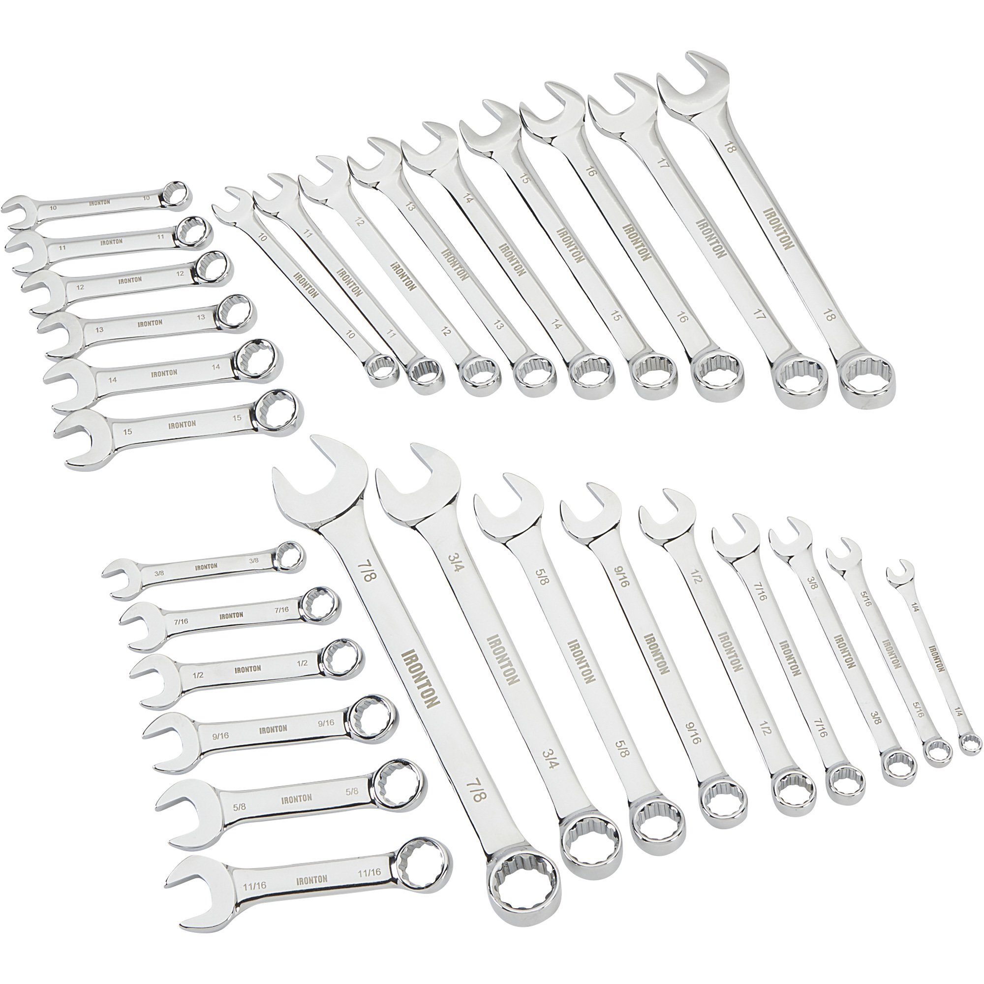 Ironton 30-Pc. SAE/Metric Wrench Set, Model# 38175A | Northern Tool