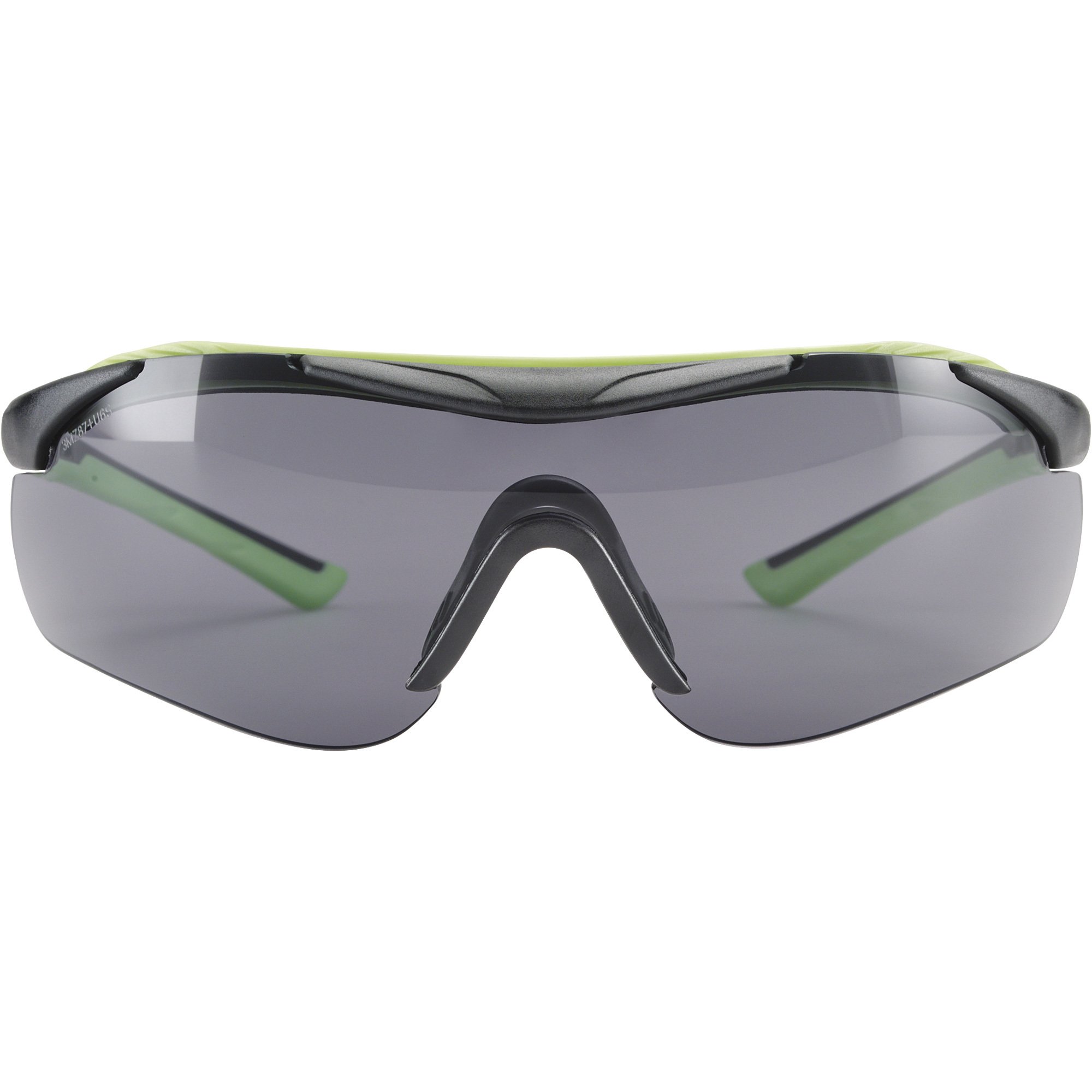 3M Sport Design Performance Safety Glasses — Black/Green Frame, Gray Lens, Model# 47101-WZ4