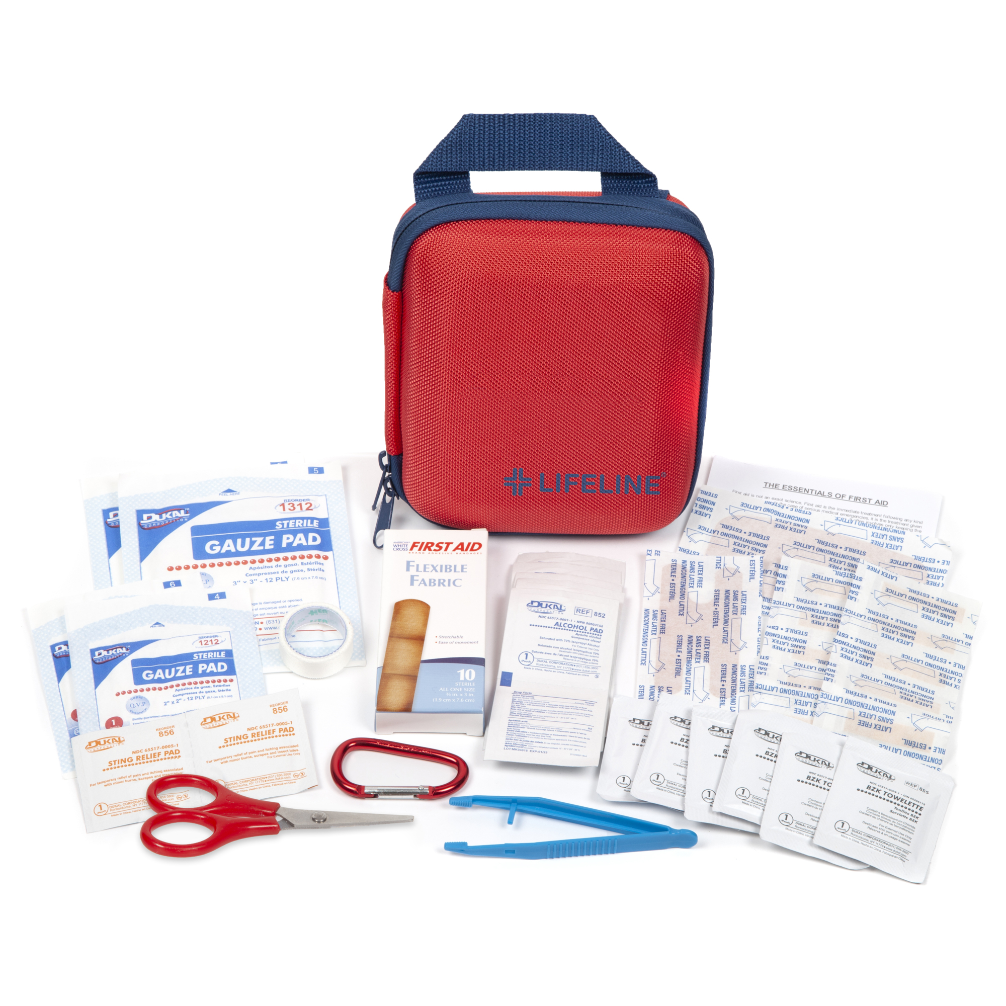 Lifeline Medium Hard-Shell Foam First Aid Kit - 53 Pcs, Durable, Compact, Model# 4404