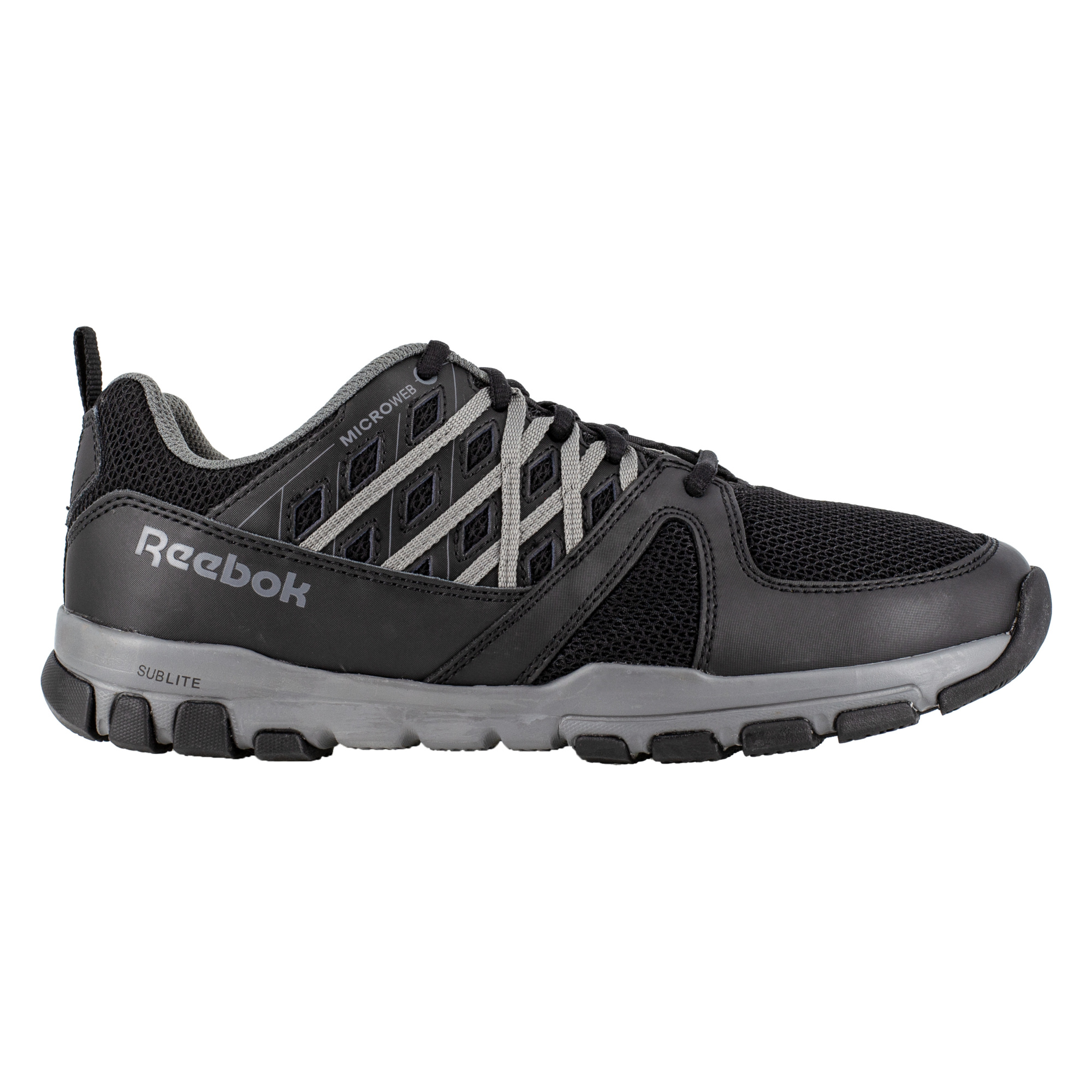 Reebok, Athletic Work Shoe, Size 6 1/2, Width Wide, Color Black with ...