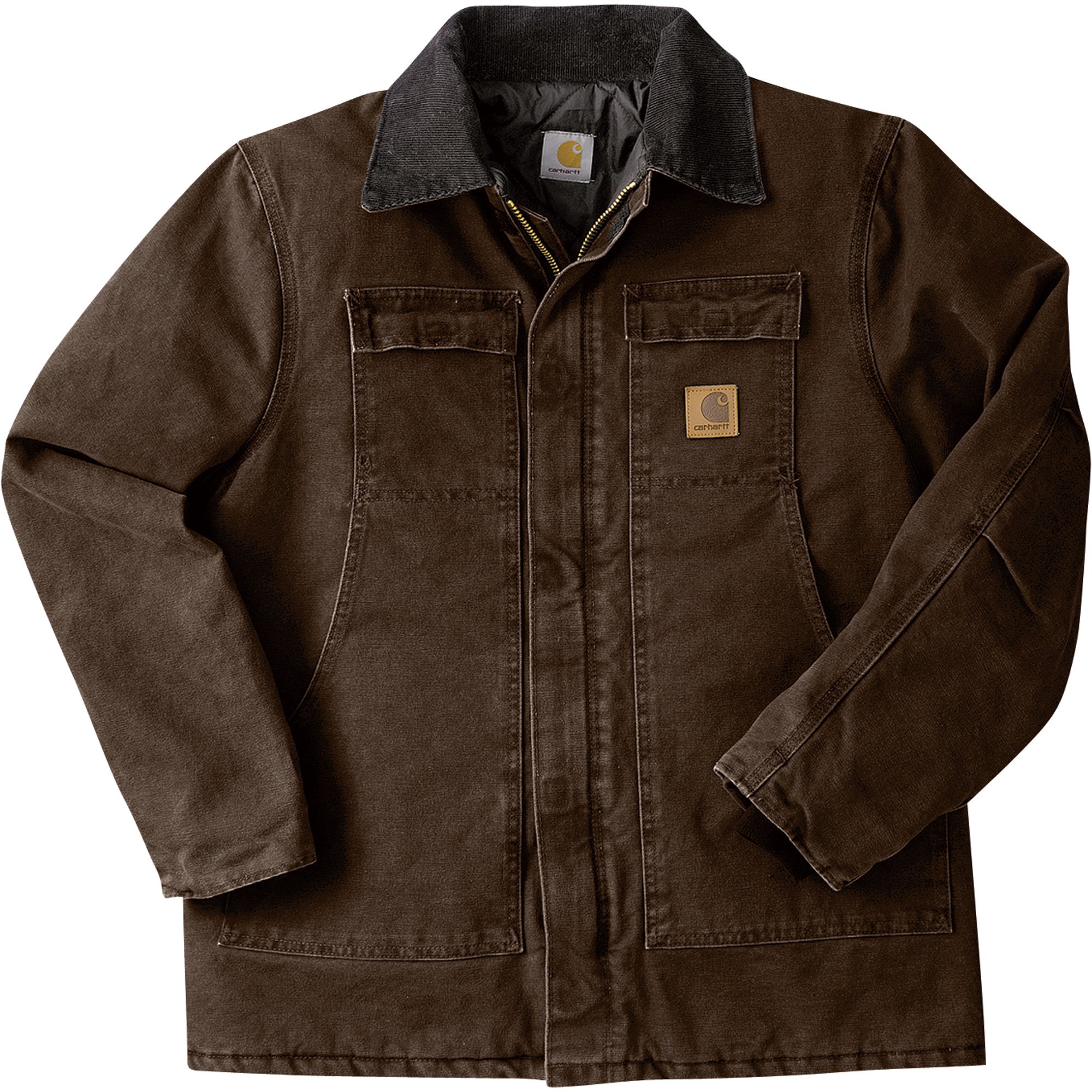 Carhartt Sandstone Traditional Quilt-Lined Coat — Brown, XL, Model