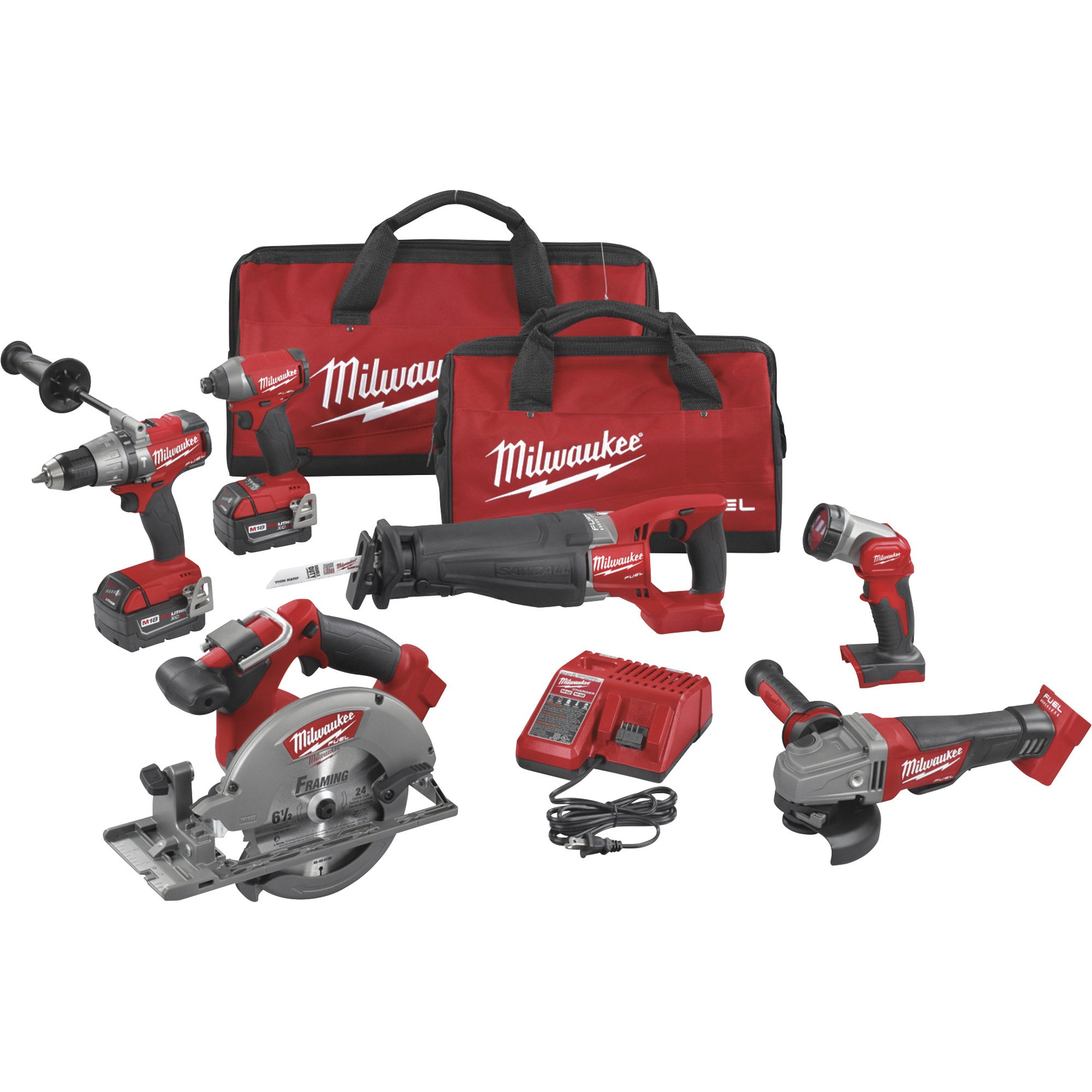 SPECIAL BUY! Milwaukee M18 Brushless Cordless 6-Tool Combo Kit