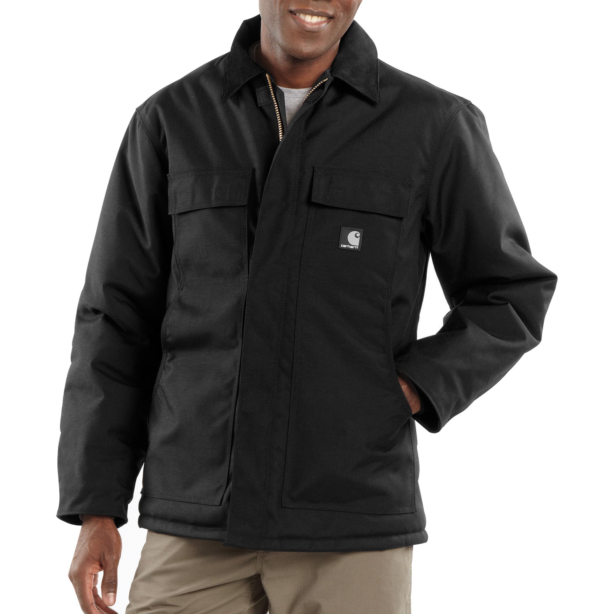 CARHARTT Coat: Jacket, Men's, Jacket Garment, 4XL, Black, Regular,  Insulated for Cold Conditions