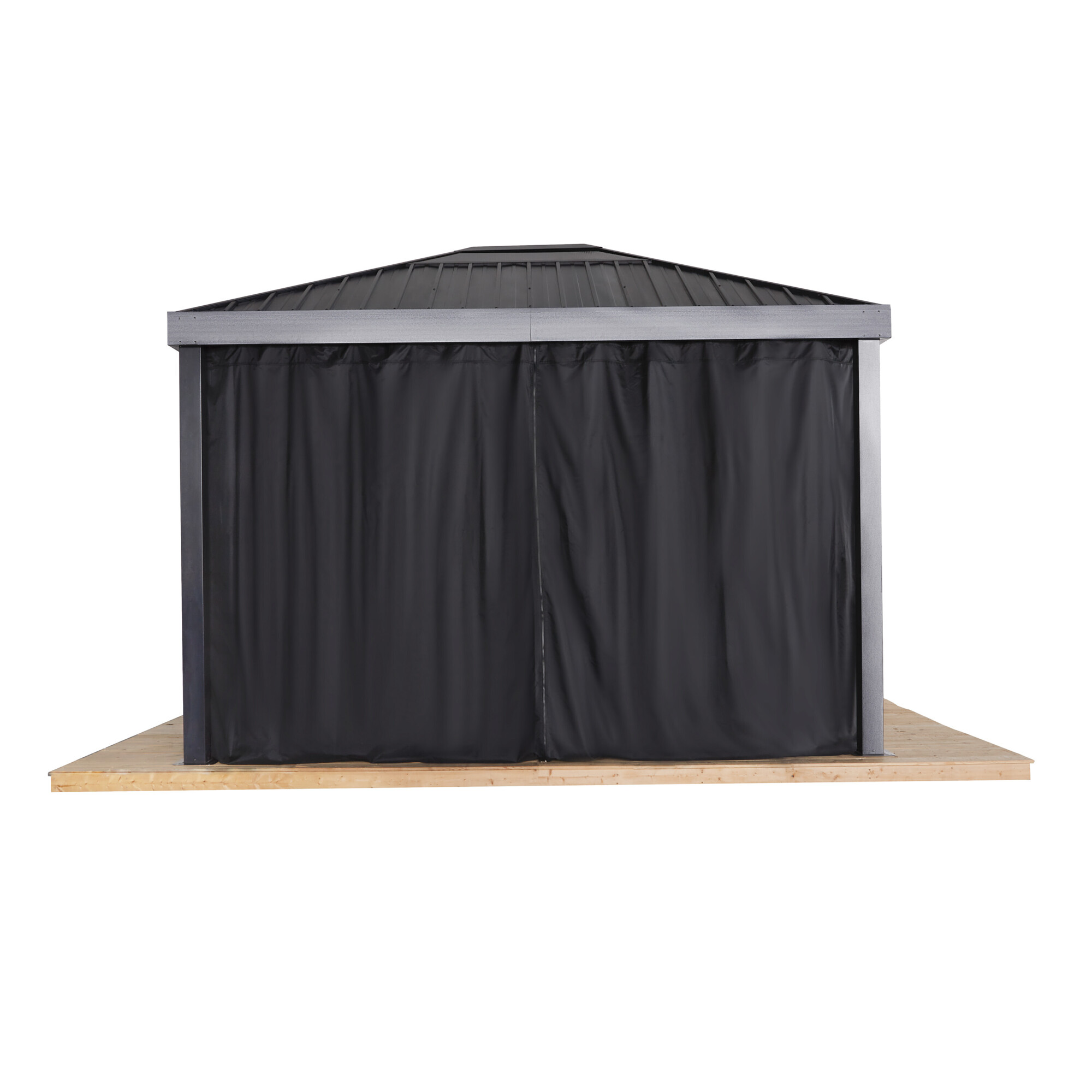 ShelterLogic Sojag Skylight, Skylight Black Spun Polyester Curtains 10ft. x 12 Color Black, Model# 135-9168846