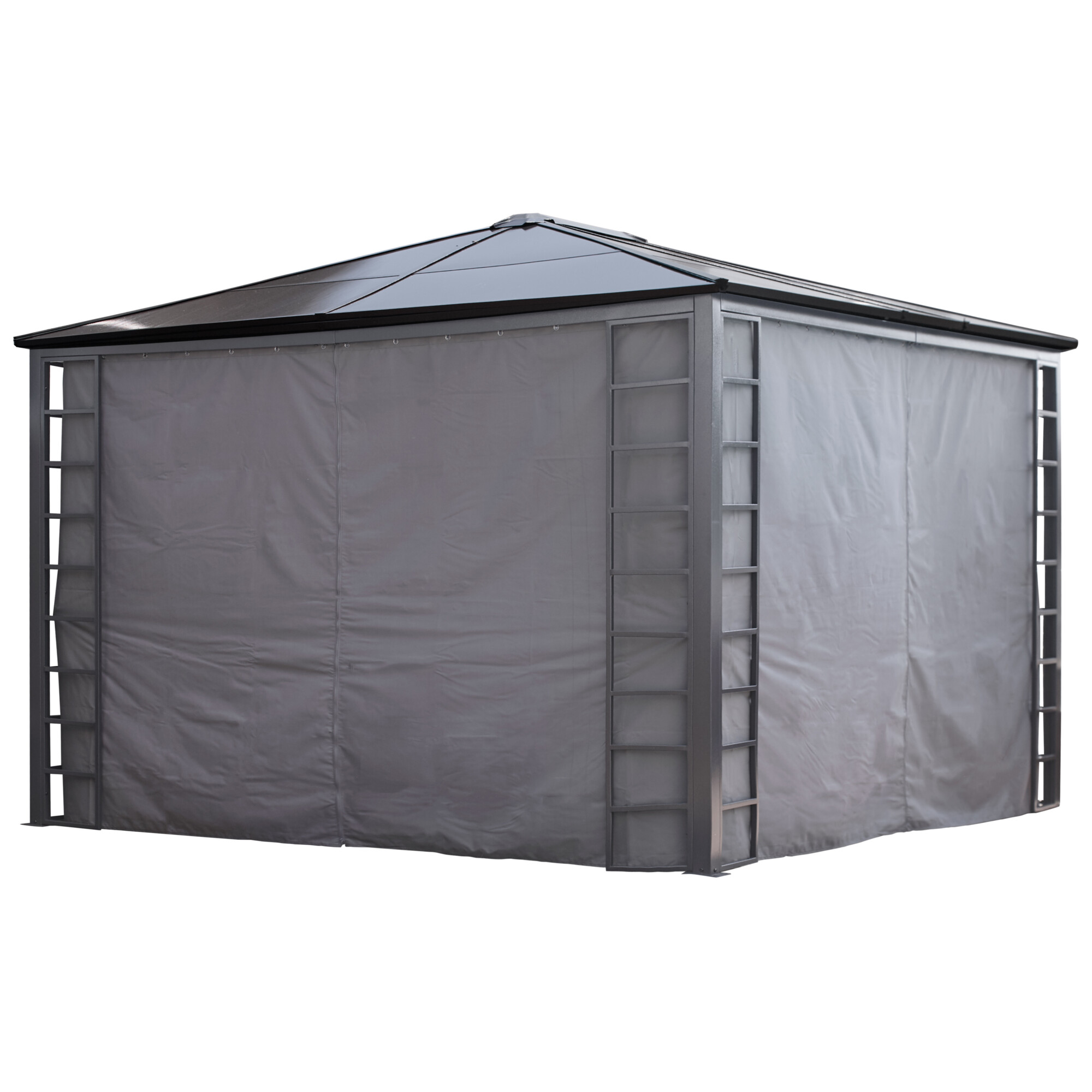 ShelterLogic Sojag Turia Grey Polyester Curtains - 10ft. x 12ft., UV Protection, Model# 135-9168914