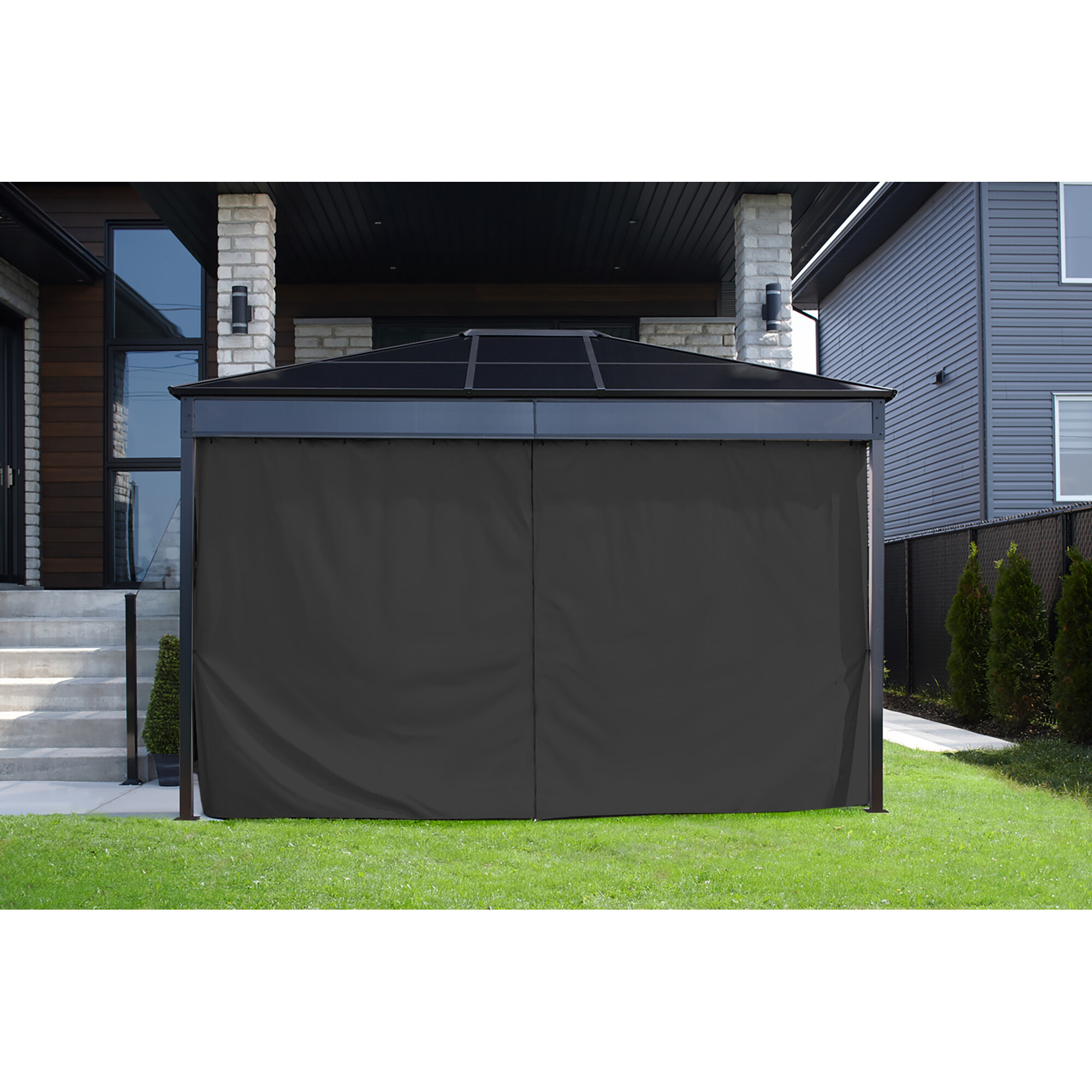ShelterLogic Sojag Diani Black Polyester Curtains - Thumbnail 3