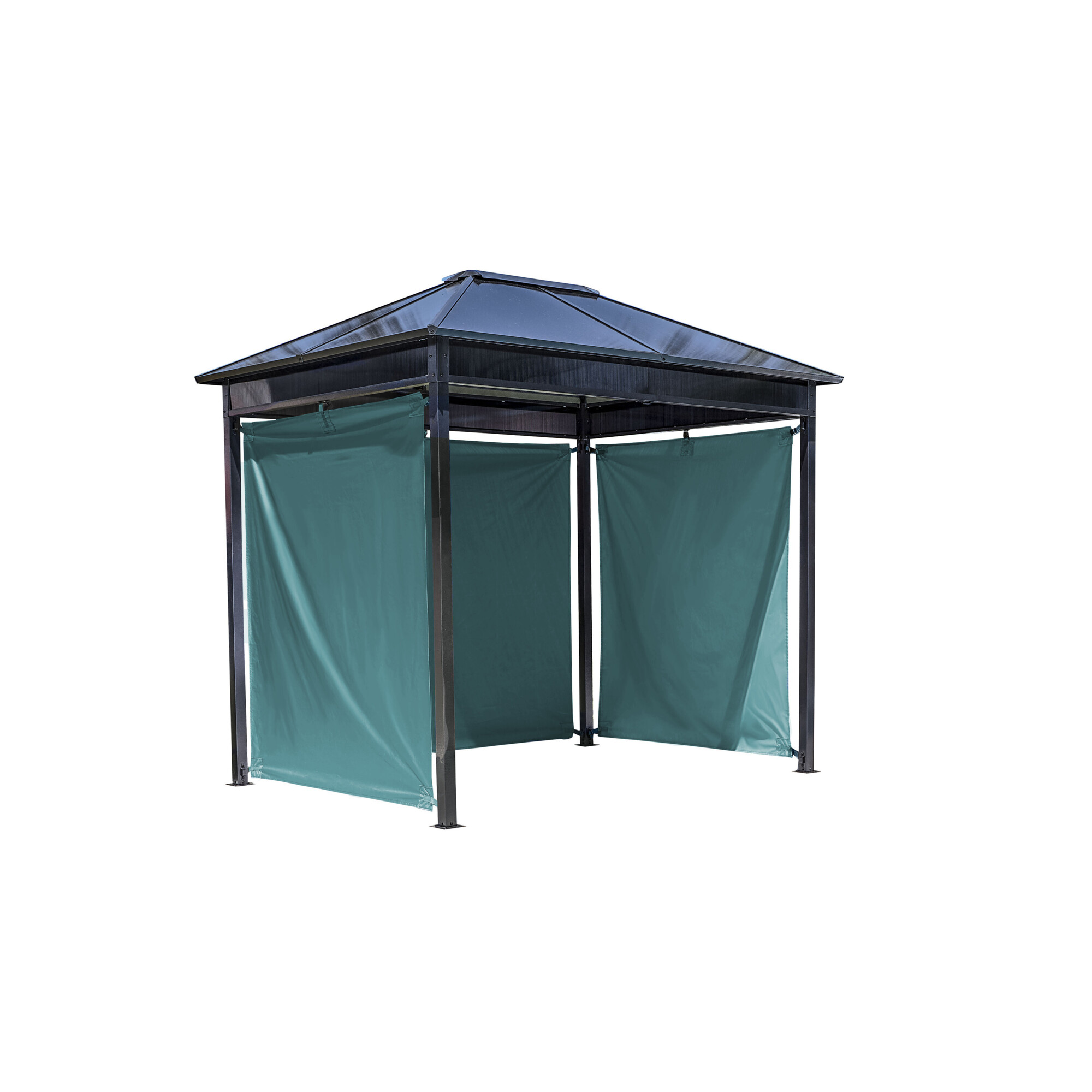 ShelterLogic Danxia, Sojag Danxia Teal 7ft. x 9ft. Gazebo, Color Black, Shape Rectangle, Frame Material Steel, Model# 309-9168082