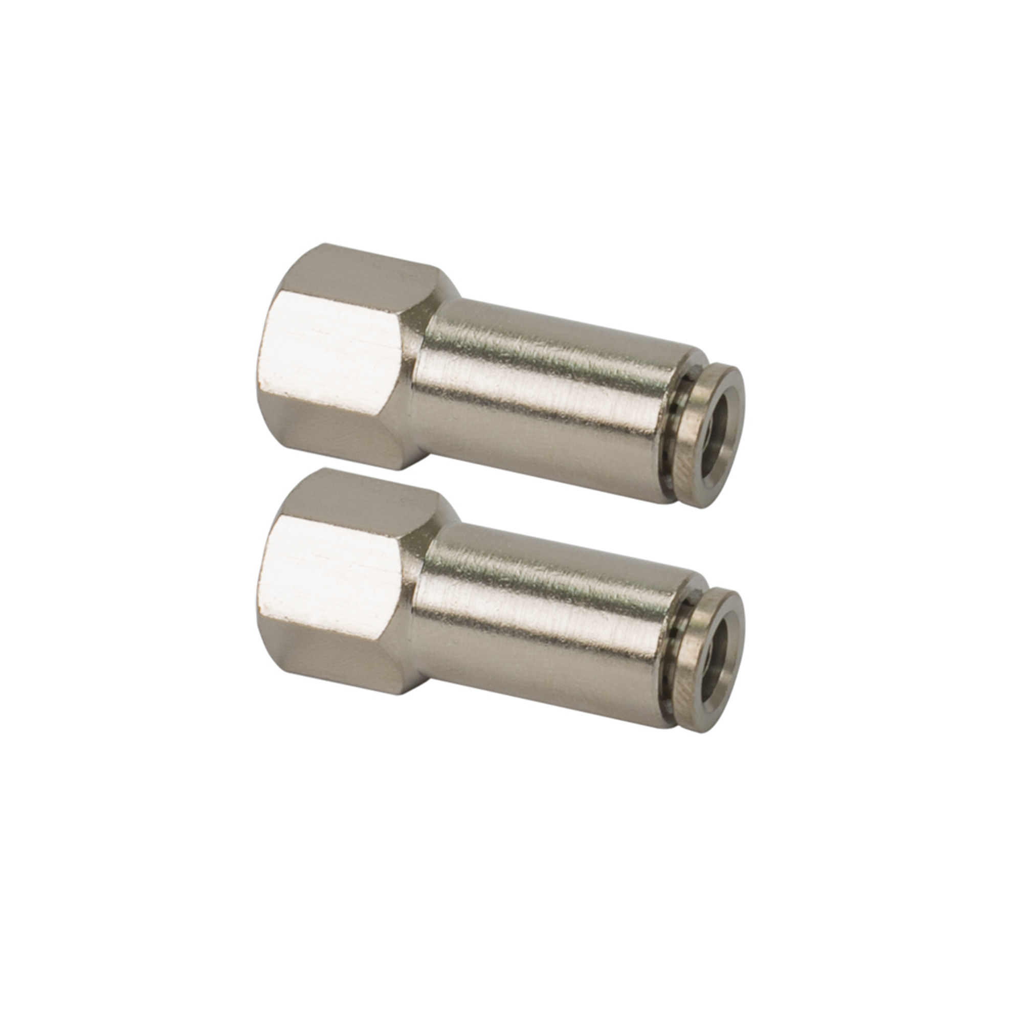 Viair Airline Straight PTC Fitting - 1/8in. NPT, Nickel-Plated Brass, 200 PSI, Model# 11478