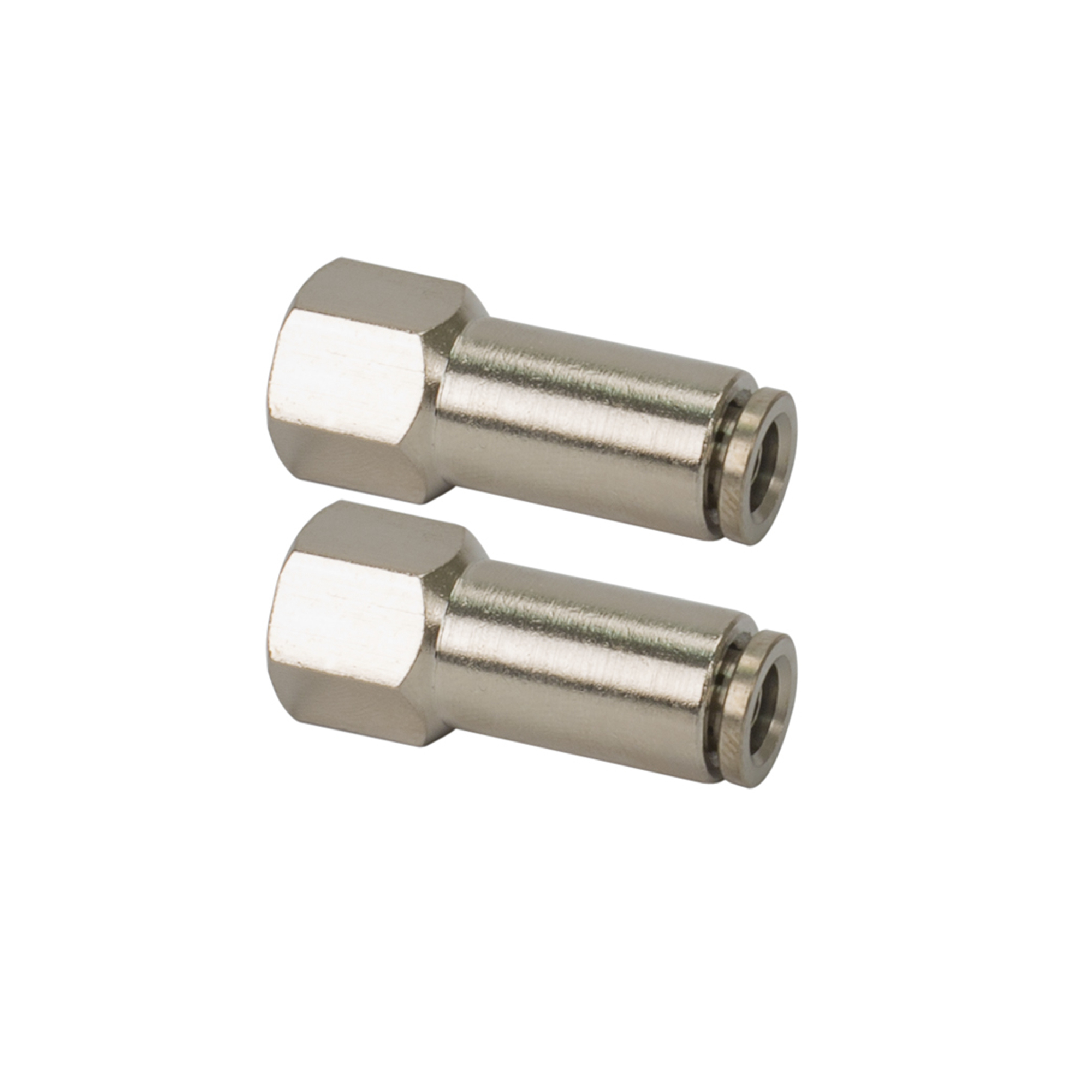 Viair Airline Straight Push-to-Connect Fitting - 1/4in. NPT, Nickel-Plated Brass, 200 PSI, Model# 11482