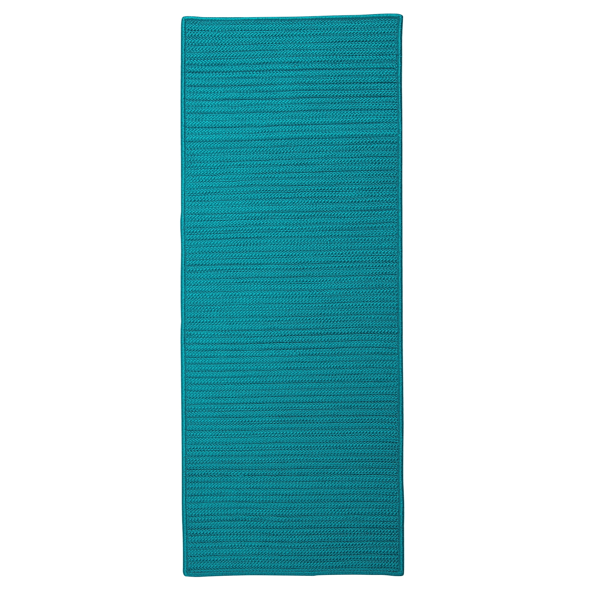Colonial Mills, Simply Home Solid Turquoise Indoor/Outdoor Rug, Length ...