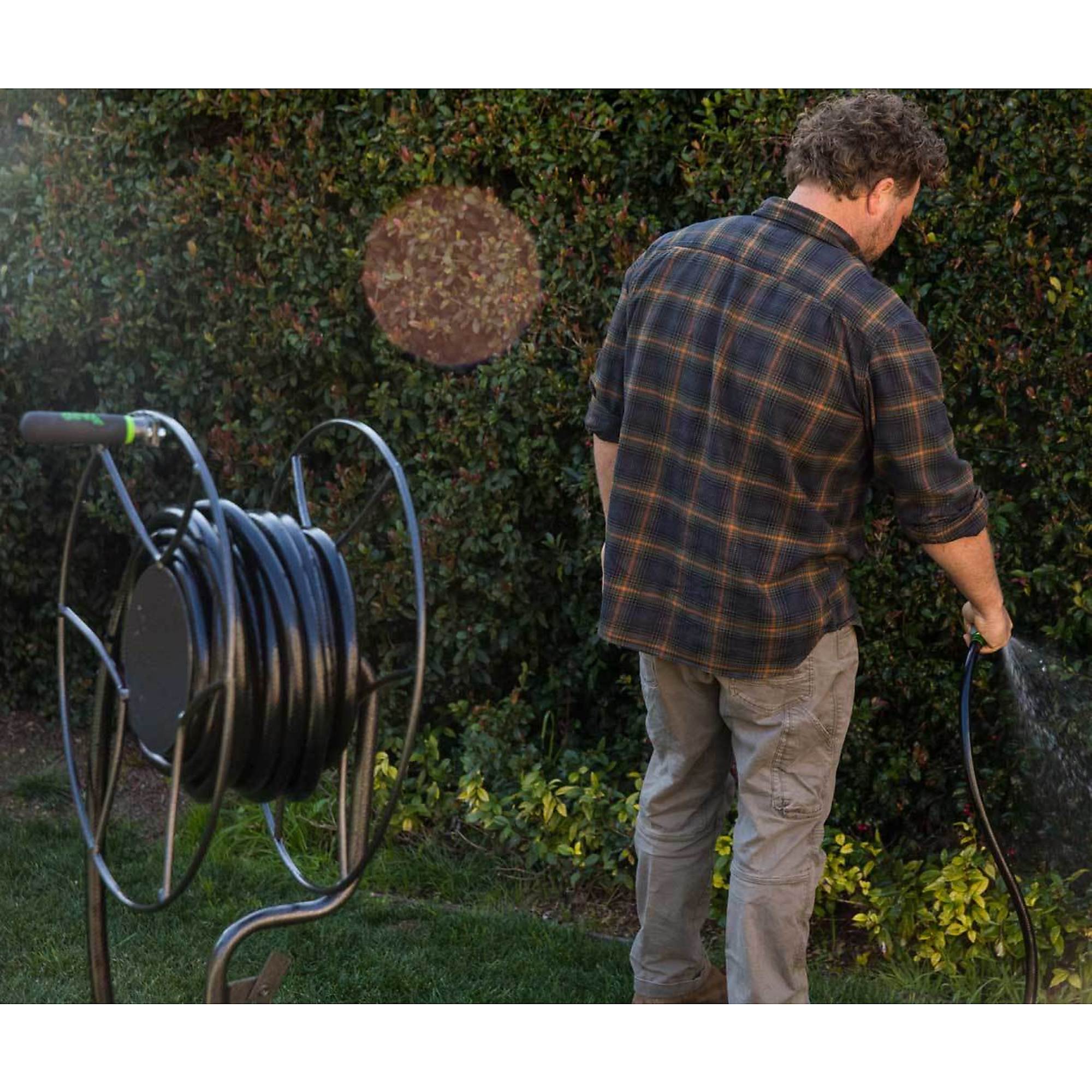 Yard Butler Free Standing Swivel Hose Reel - Water Hose Caddy For