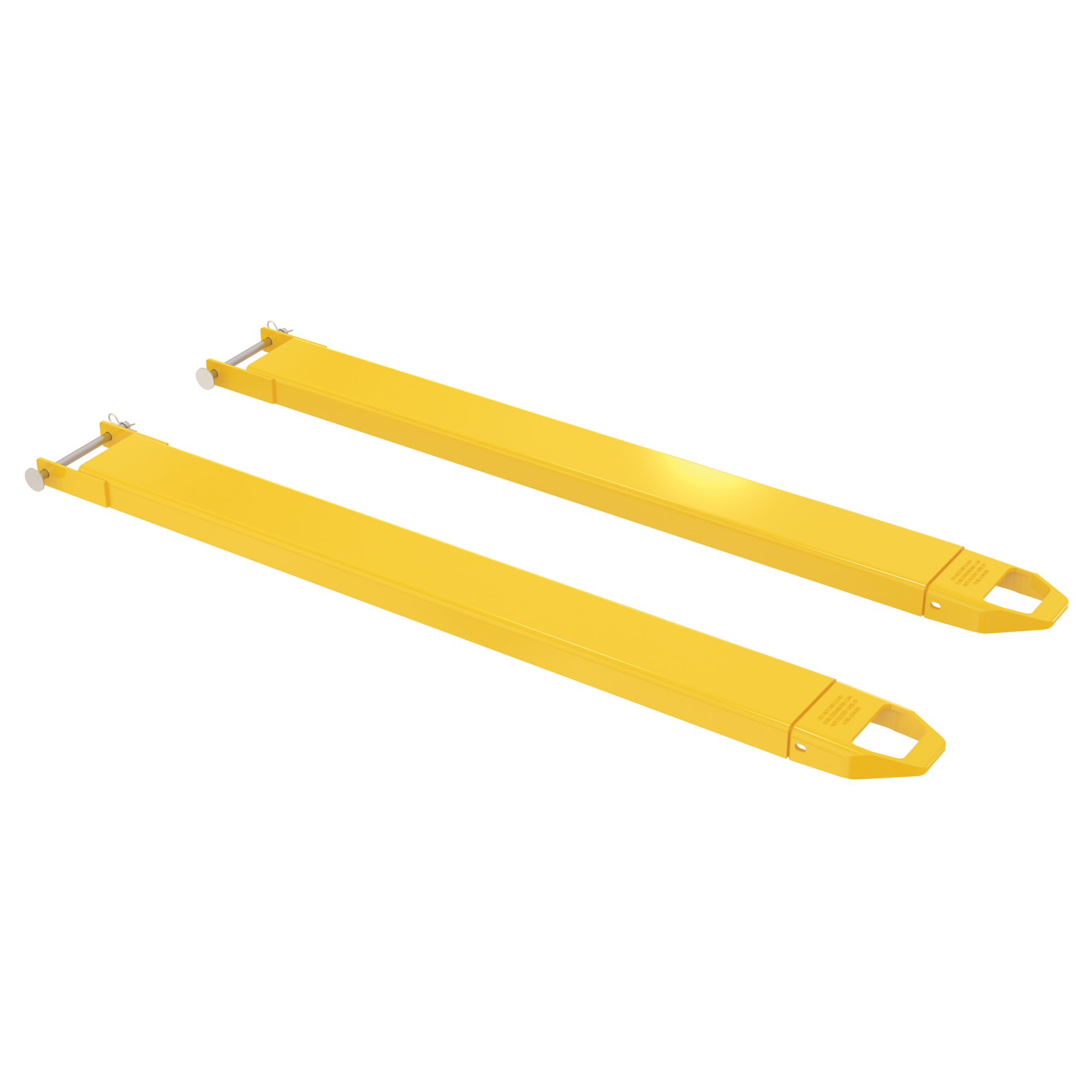 Vestil Pin Style Fork Extension - 6in. x 60in., 4000-Lb. Capacity, Steel, Yellow, Model# FE-6-60-P