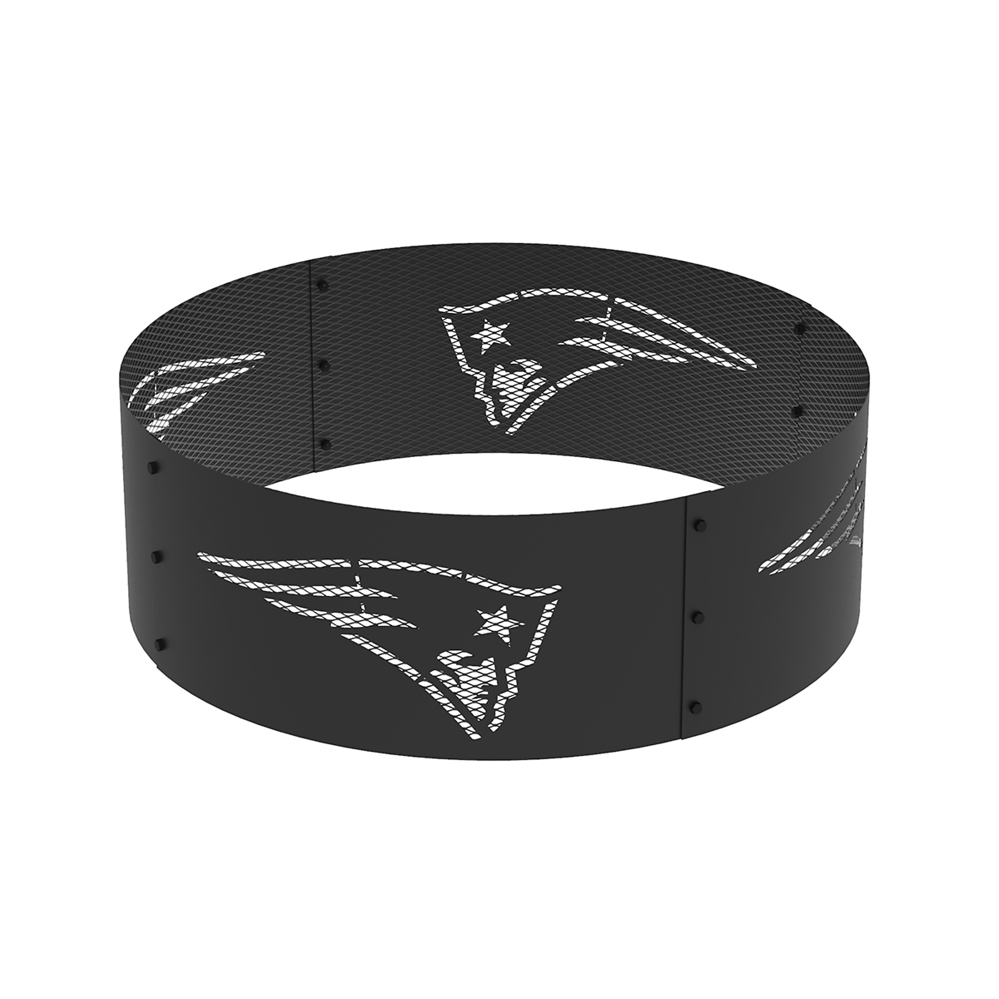 Blue Sky, 36in. Round Fire Ring- New England Patriots, Fuel Type Wood, Diameter 15.76 in, Material Carbon Steel, Model# FR361208-PATRIOTS