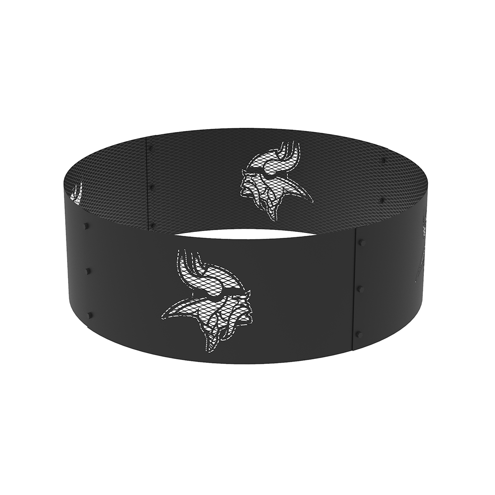 Round File Ring Blue Sky, 36in. Round Fire Ring- Minnesota Vikings, Fuel Type Wood ...