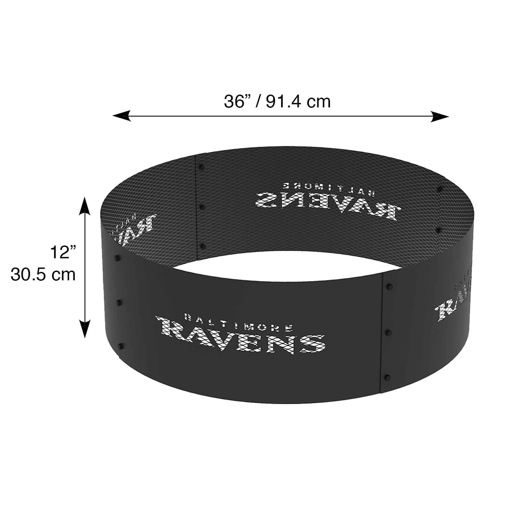 Round File Ring Blue Sky, 36in. Round Fire Ring- Baltimore Ravens, Fuel Type Wood ...