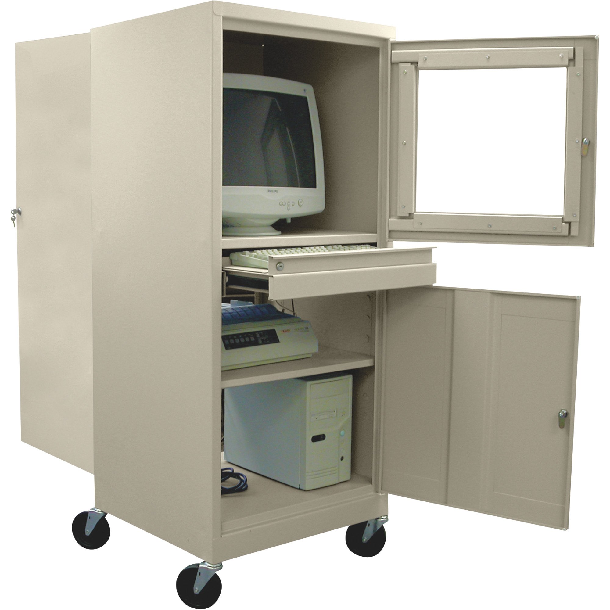 Sandusky Lee Steel Mobile Computer Security Workstation — For CRT ...