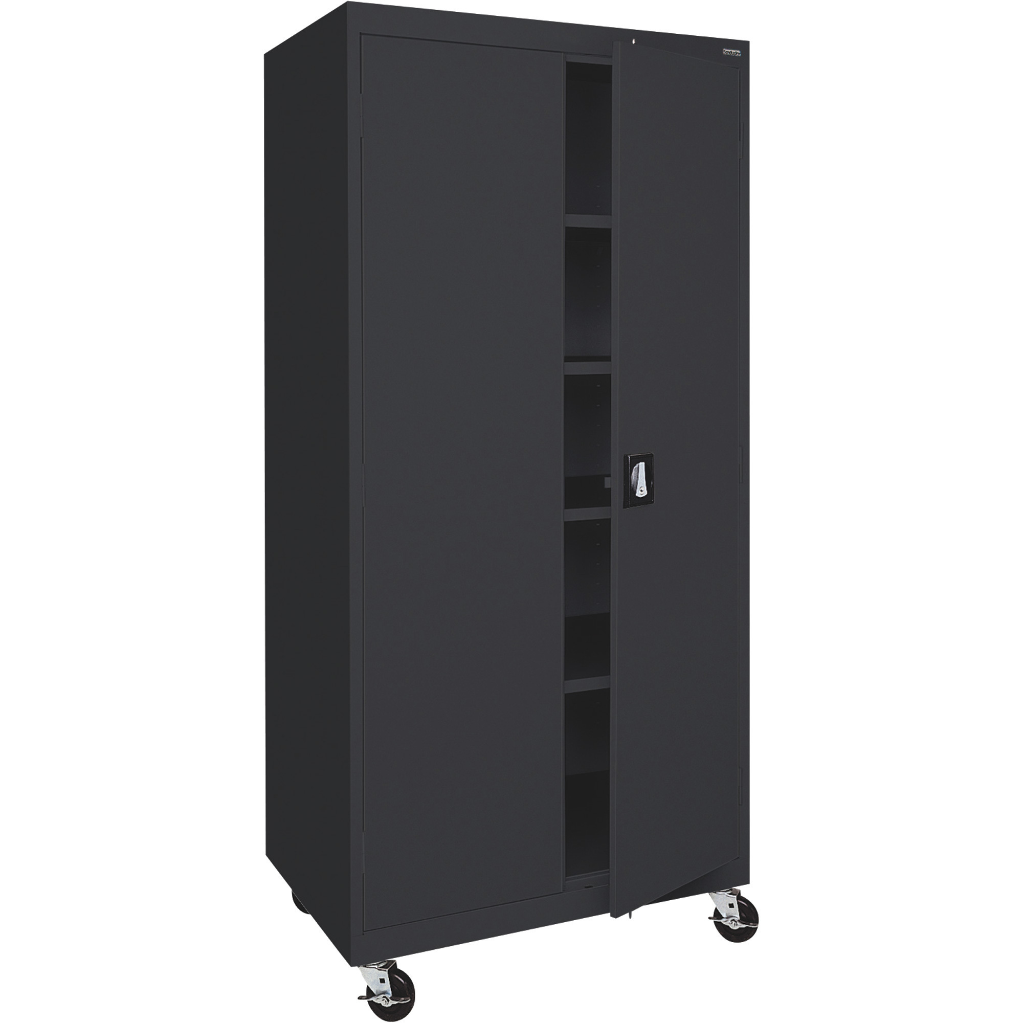 Sandusky Lee Heavy-Duty Welded Steel Mobile Cabinet, 36in.W x 24in.D x 78in.H, Black, Model# TA4R362472-09