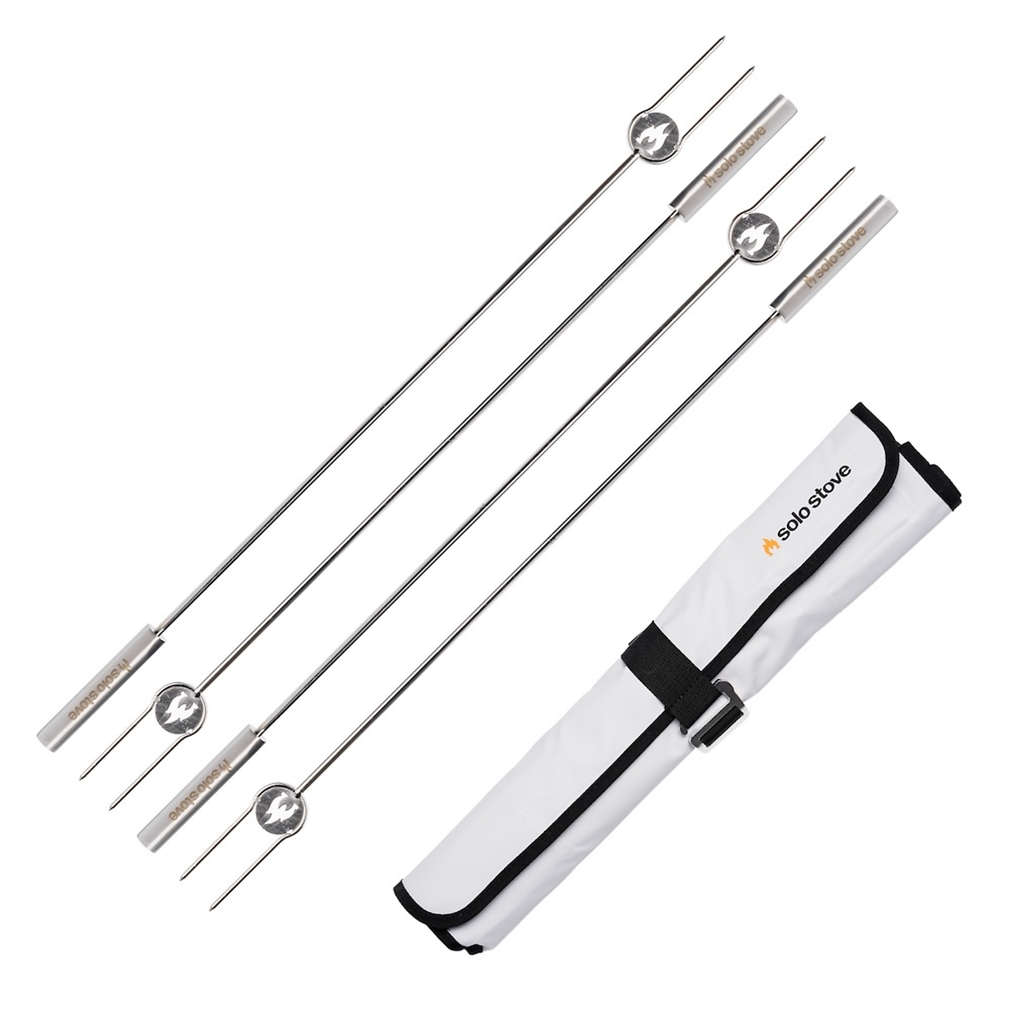 Solo Stove Roasting Sticks - 36in., 4-Piece, Dual Prongs, Stainless Steel, Model# SS-STICKS