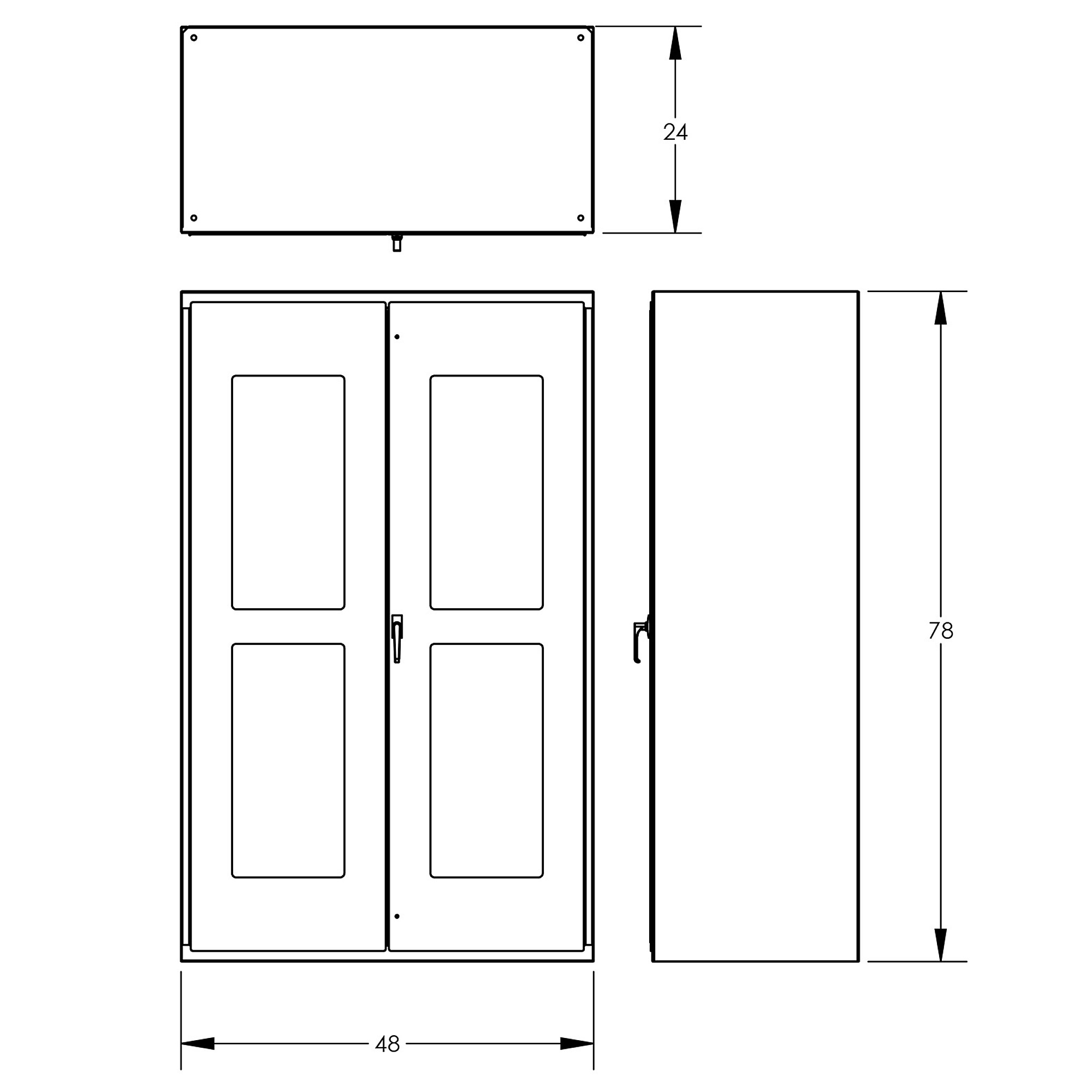 Valley Craft Bin & Shelf Cabinets - Deep Door, 48W x 78H / Door Bins