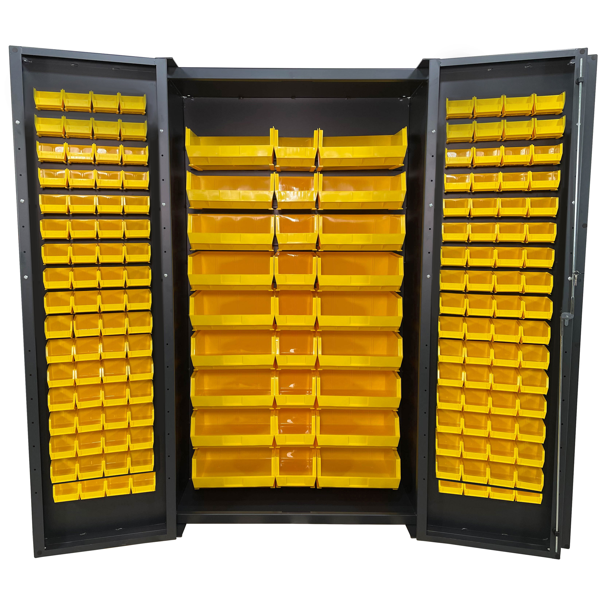 Valley Craft, Bin Shelf Cabinet, Deep Door, Height 84 in, Width 48 in, Bins Included (qty.) 163 Model# F87969A1