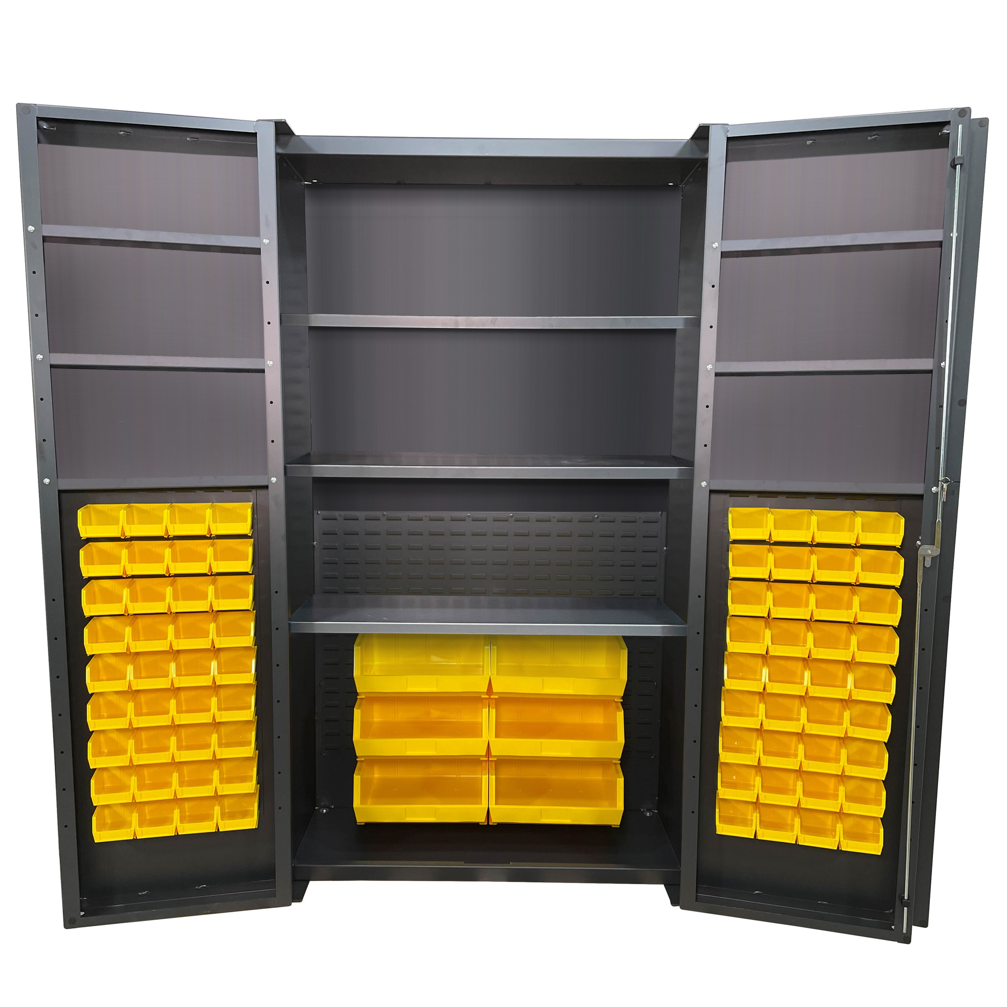 Valley Craft, Bin Shelf Cabinet, Deep Door, Height 84 in, Width 48 in, Bins Included (qty.) 78 Model# F87971A9