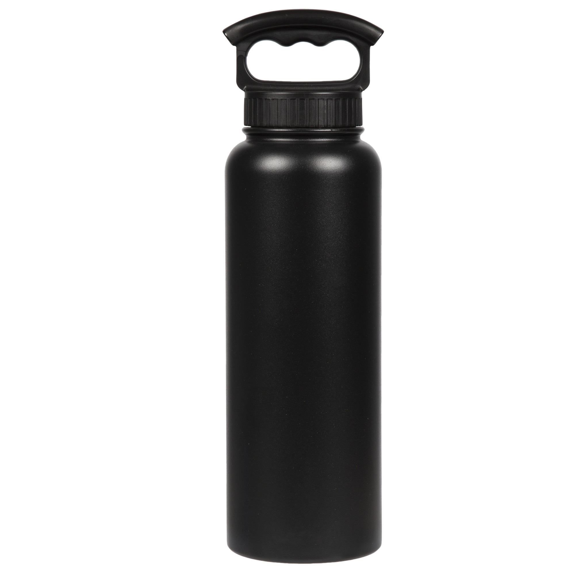 FIFTY/FIFTY, 40oz - Matte Black Bottle-3 Finger Grip Cap, Size 40 oz, Color Black, Model# V40006BK0