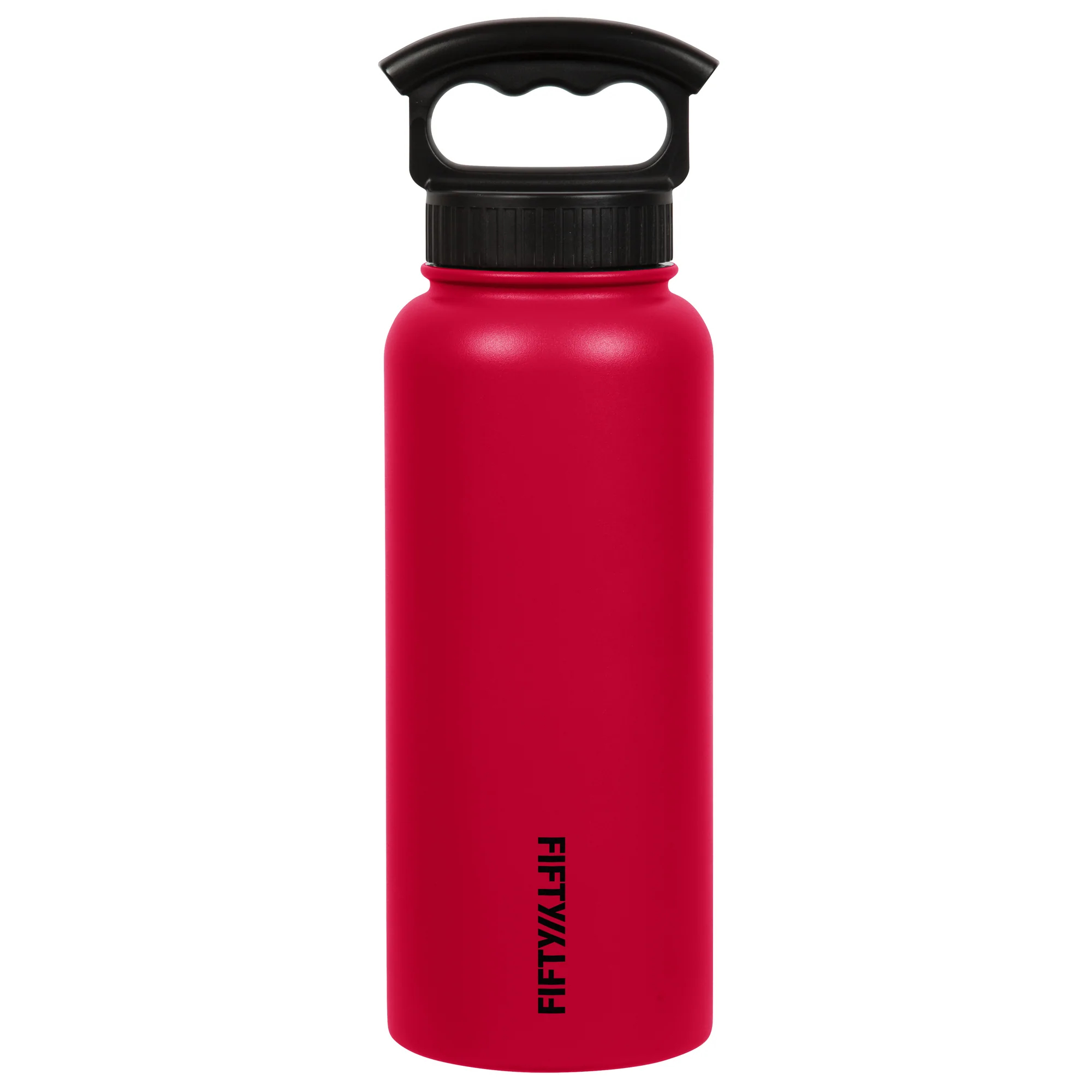 FIFTY/FIFTY, 34oz - Cherry Red Bottle-3 Finger Grip Cap, Size 34 oz, Color Red, Model# V34001RD0