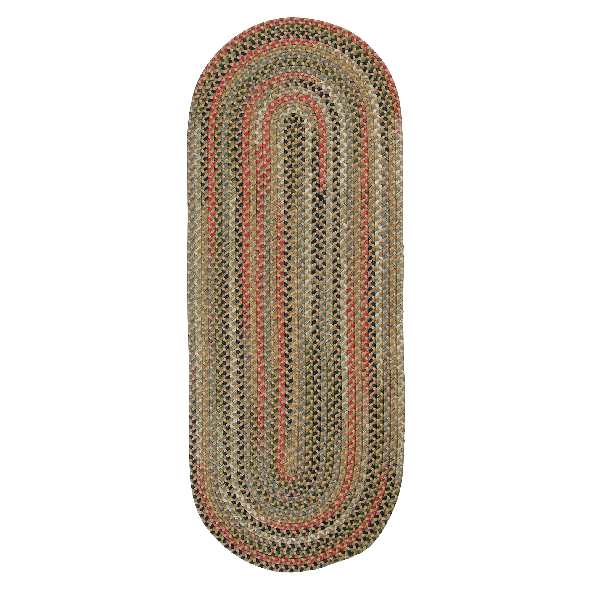 Cornbread Rug Colonial Mills, Indoor Braided Rug, Length 12 ft, Width 2.5 ft, Color ...