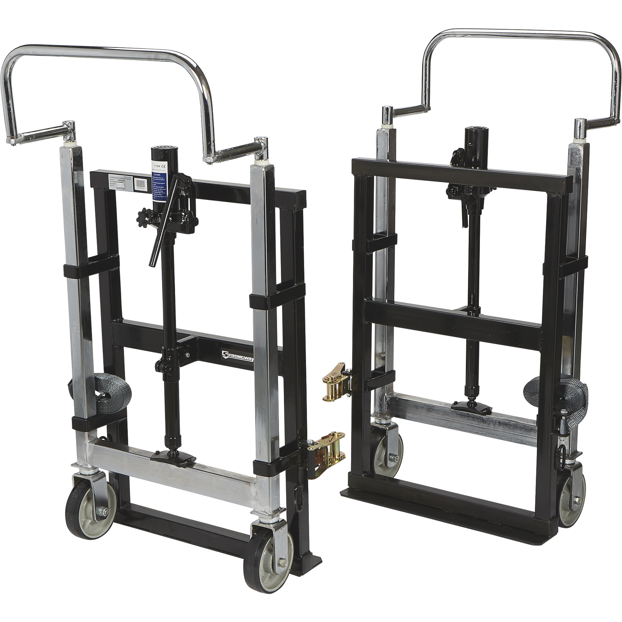 Manual Furniture Mover (Set of 2), 1100 lb. Cap, Aluminum, 12 Lift Height, Machinery Mover