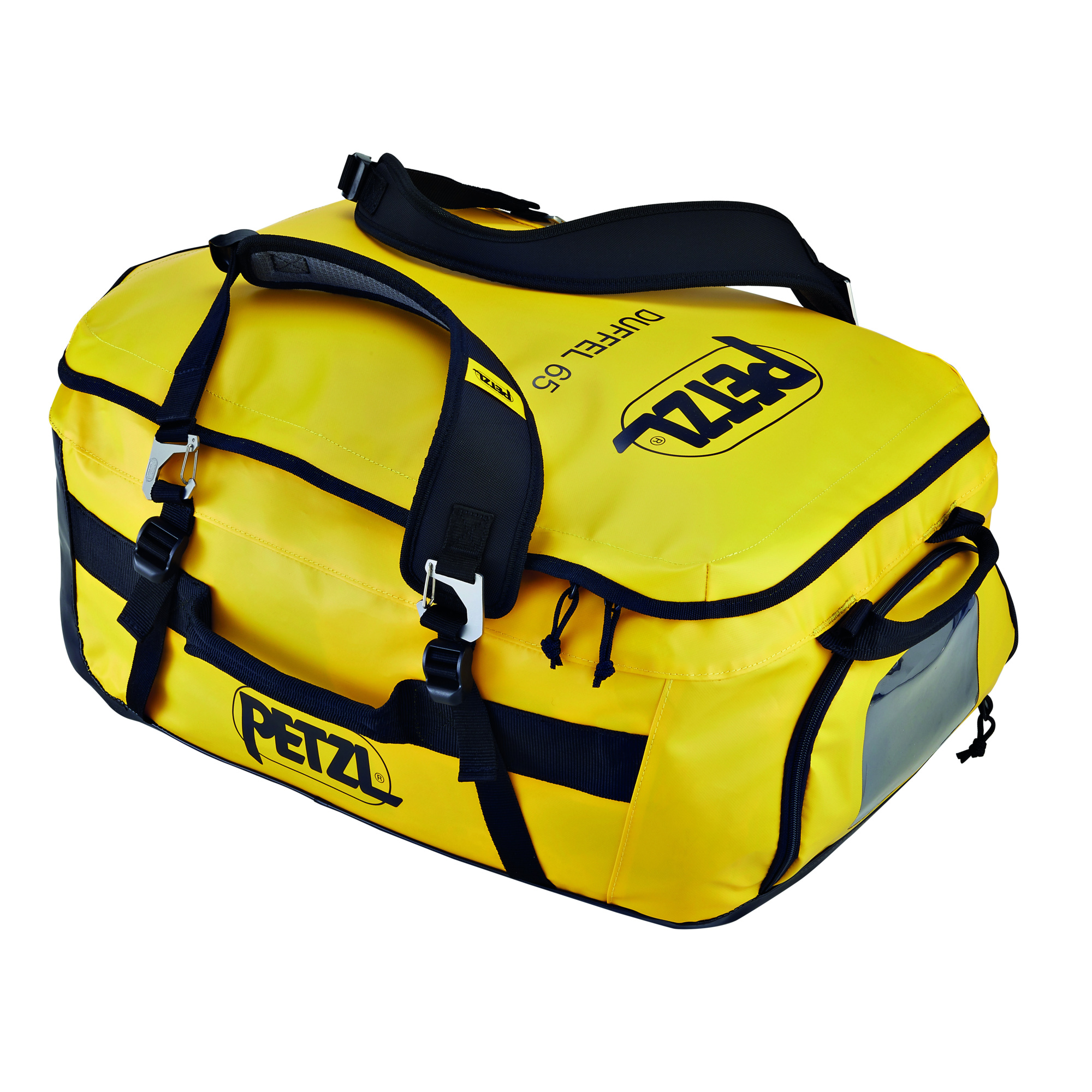 Petzl Duffel Transport Bag - 65 Liters, Yellow/Black, Ergonomic Design, Model# S045AA00