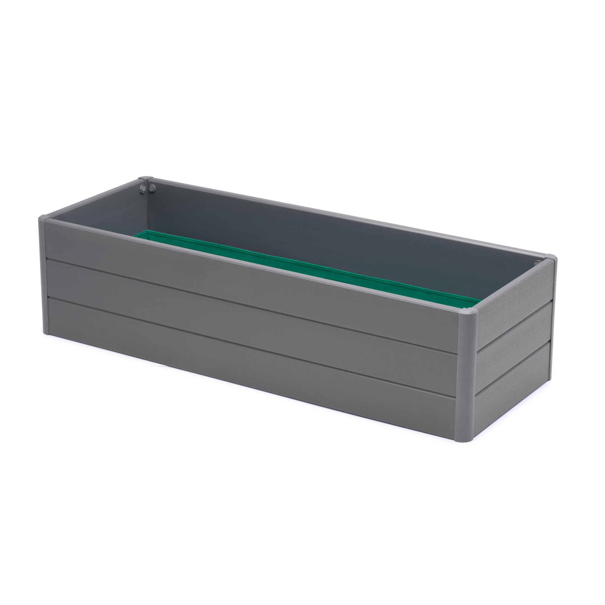 NuVue, Terrace Garden Box 44.5in.L x 16.5in.W x 11.5in.H Grey