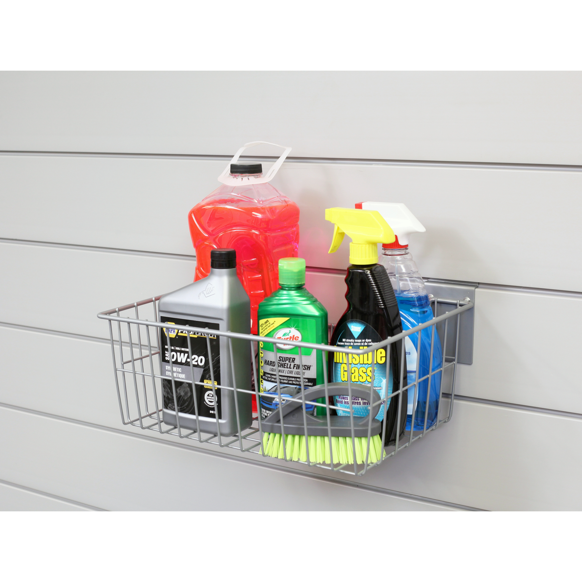 CrownWall, Slatwall Panels System Wire Basket, Width 15 in, Height 8 in