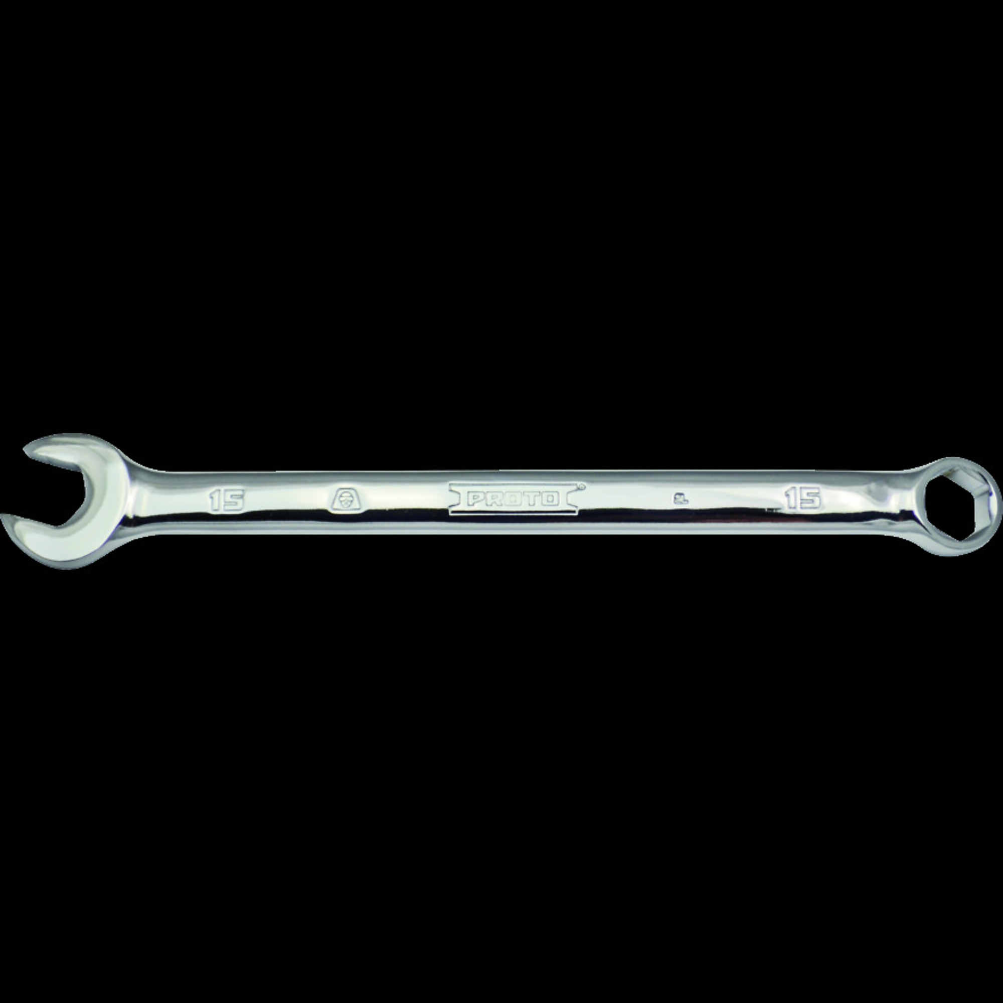 Stanley Proto, 6 Point 15 mm Full Polish Alloy Steel Comb Wrench, Model# J1215MH-T500
