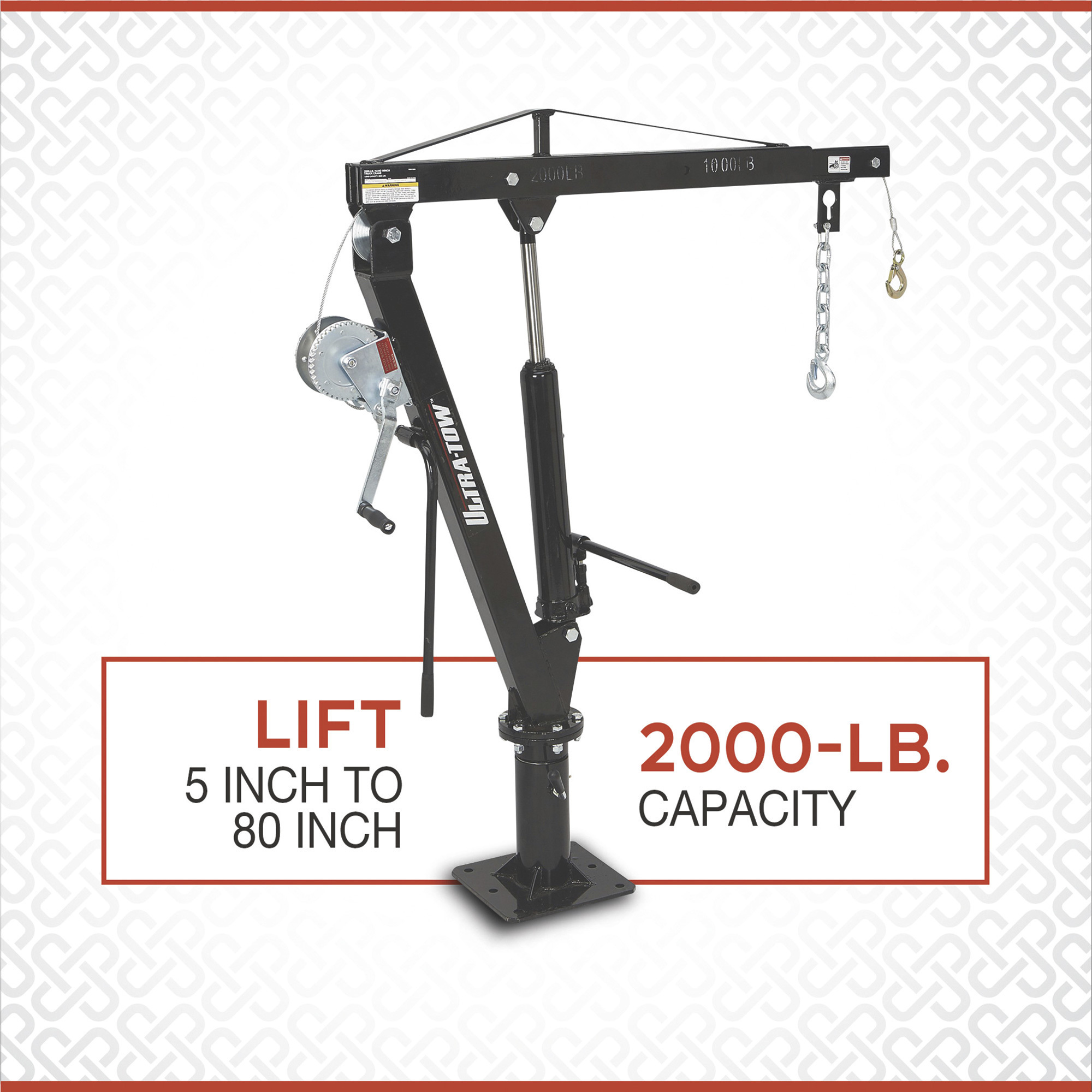 Ultra-Tow Hydraulic Pickup Truck Crane With Hand Winch, 2000-Lb ...