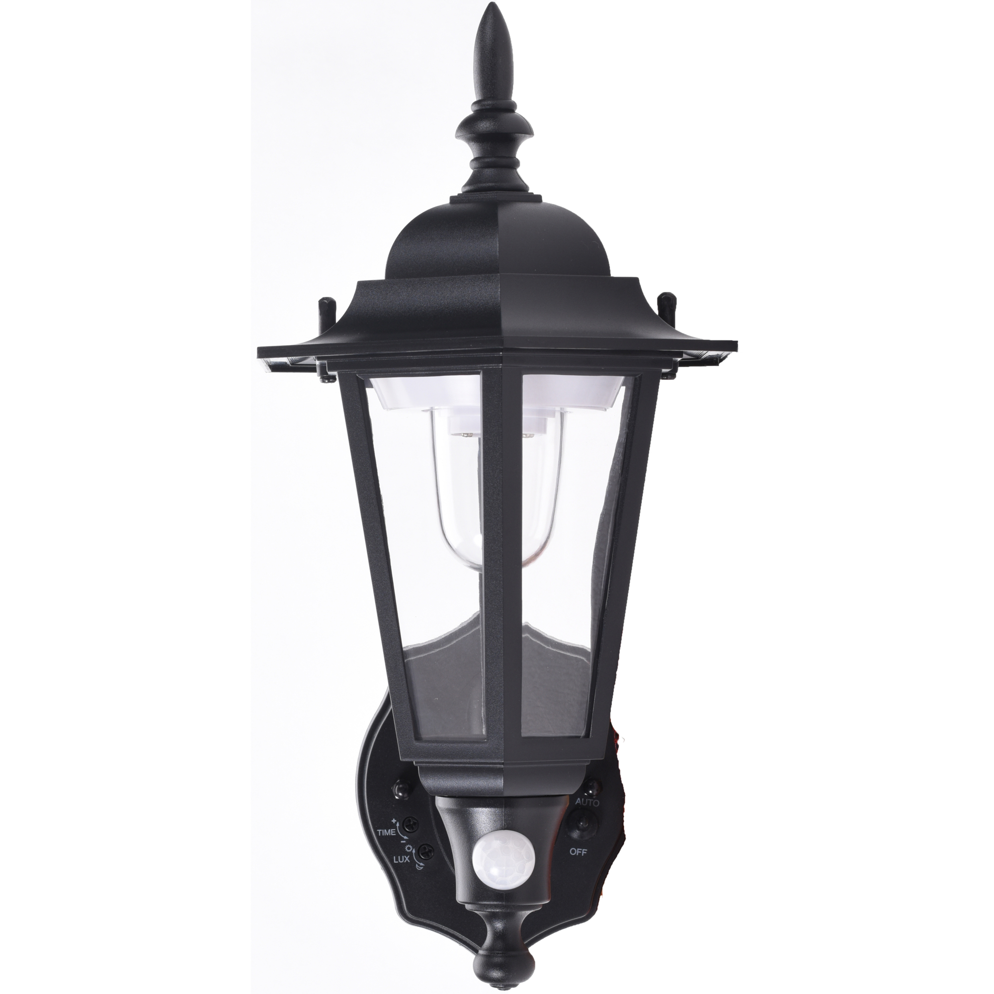 Maxsa Innovations Battery-Powered Motion-Activated LED Wall Sconce - Plastic, Black, Weatherproof, Model# 44719