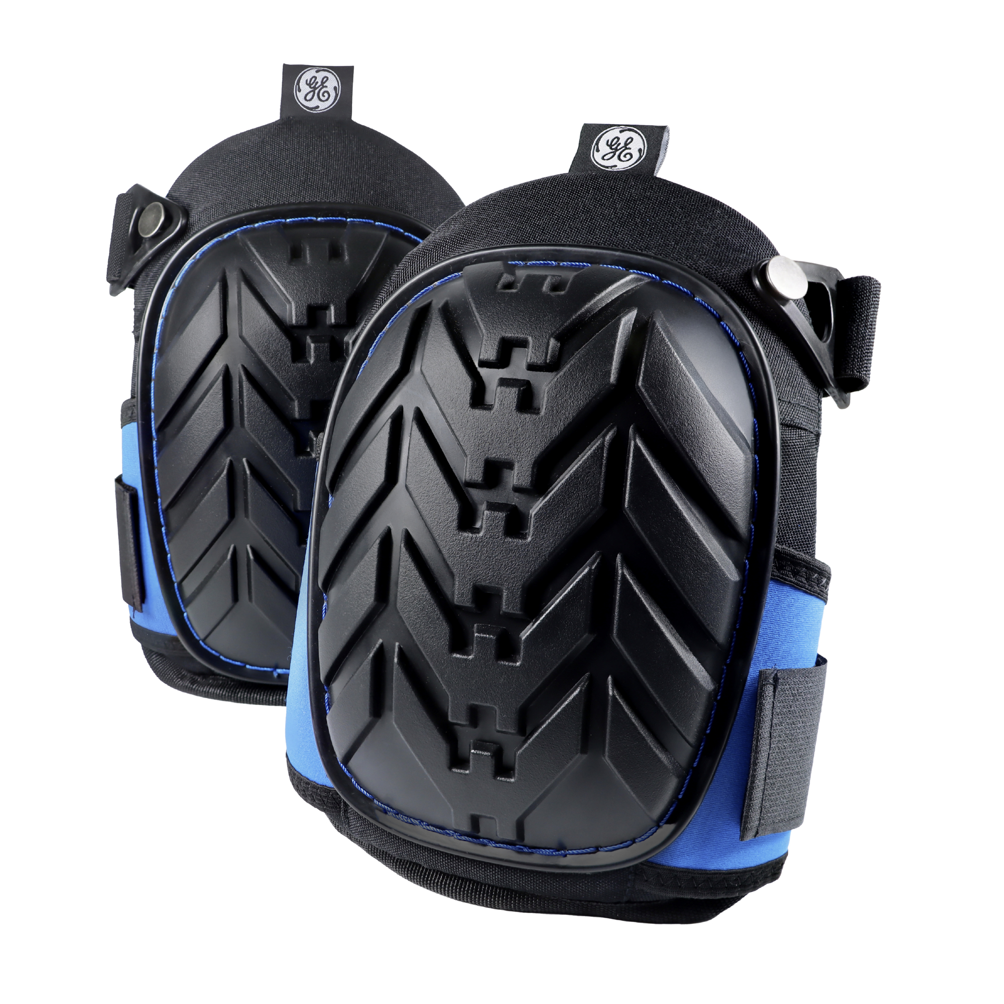 General Electric, Pair Thick PCV Cap Knee Pads, One Size, Slide Clip, Included (qty.) 2 Color Black, Model# GR551