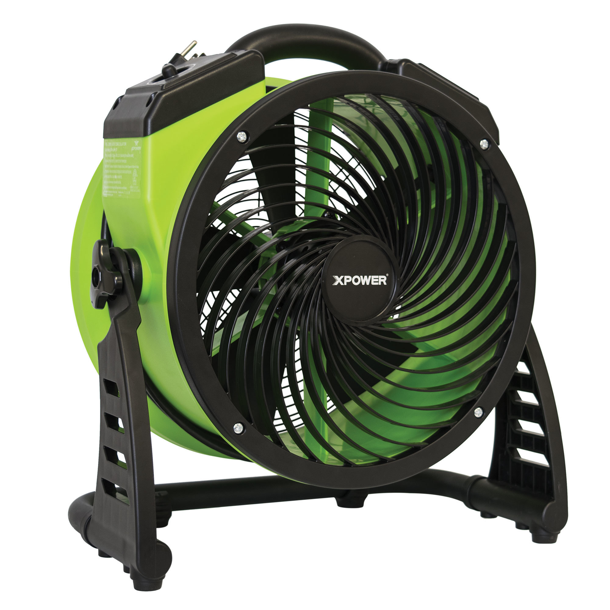 XPower Utility Fan - 1300 CFM, 13in. Dia., 4 Speeds, 3-Hour Timer, 360° Rotation, Model# FC-200