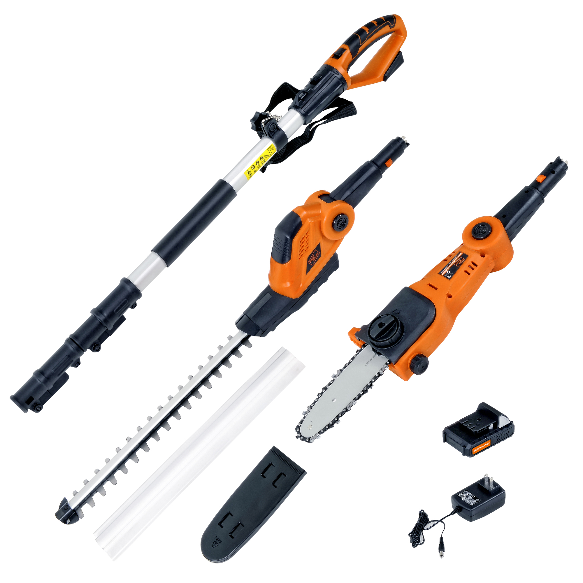 SuperHandy, 8in. Pole Saw and 18in. Hedge Trimmer, Bar Length 8 in ...