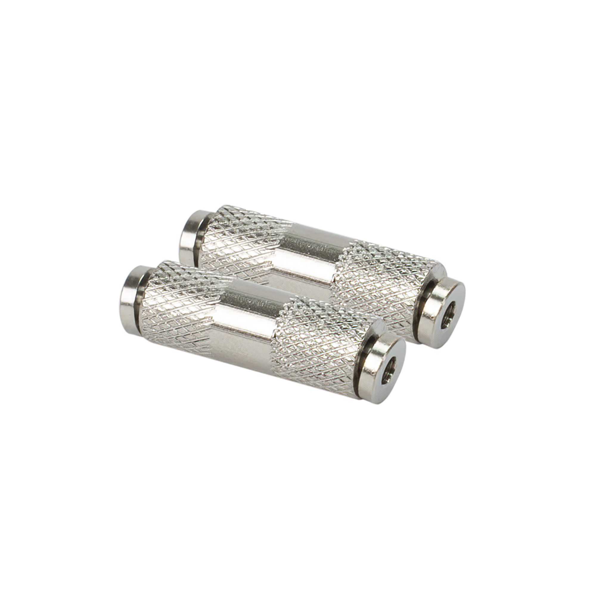 Viair Straight Union Push-to-Connect Fitting - Nickel-Plated Brass, 1/8in. x 1/8in., DOT Approved, Model# 11802