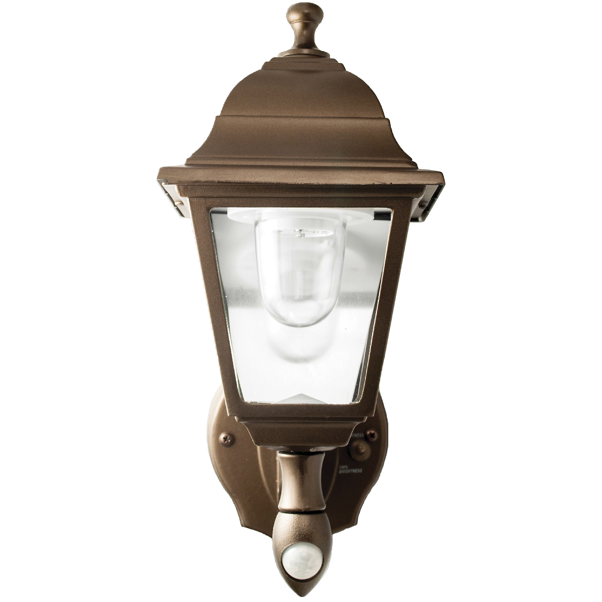 Maxsa Innovations Battery-Powered Motion-Activated Wall Sconce - Brown, Weatherproof, LED, Model# 46219