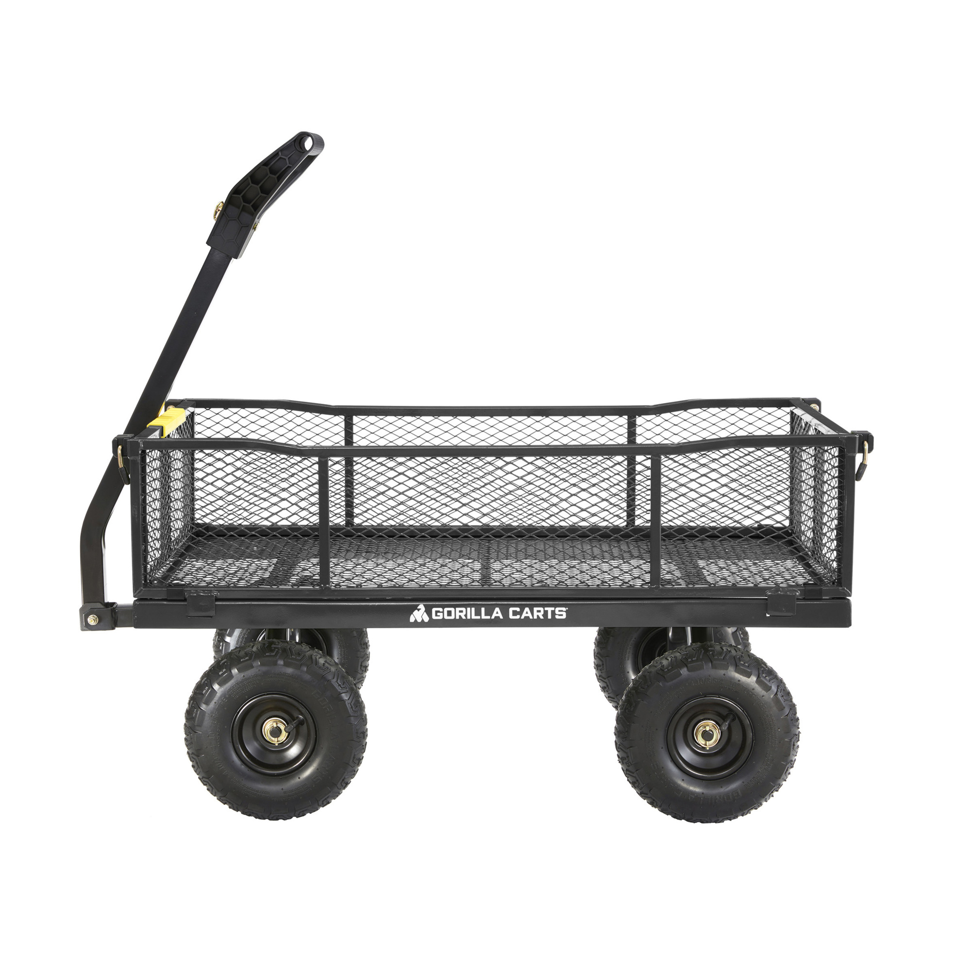 Gorilla Carts Steel Utility Cart, 9 Cubic Feet Garden Wagon With Removable  Sides
