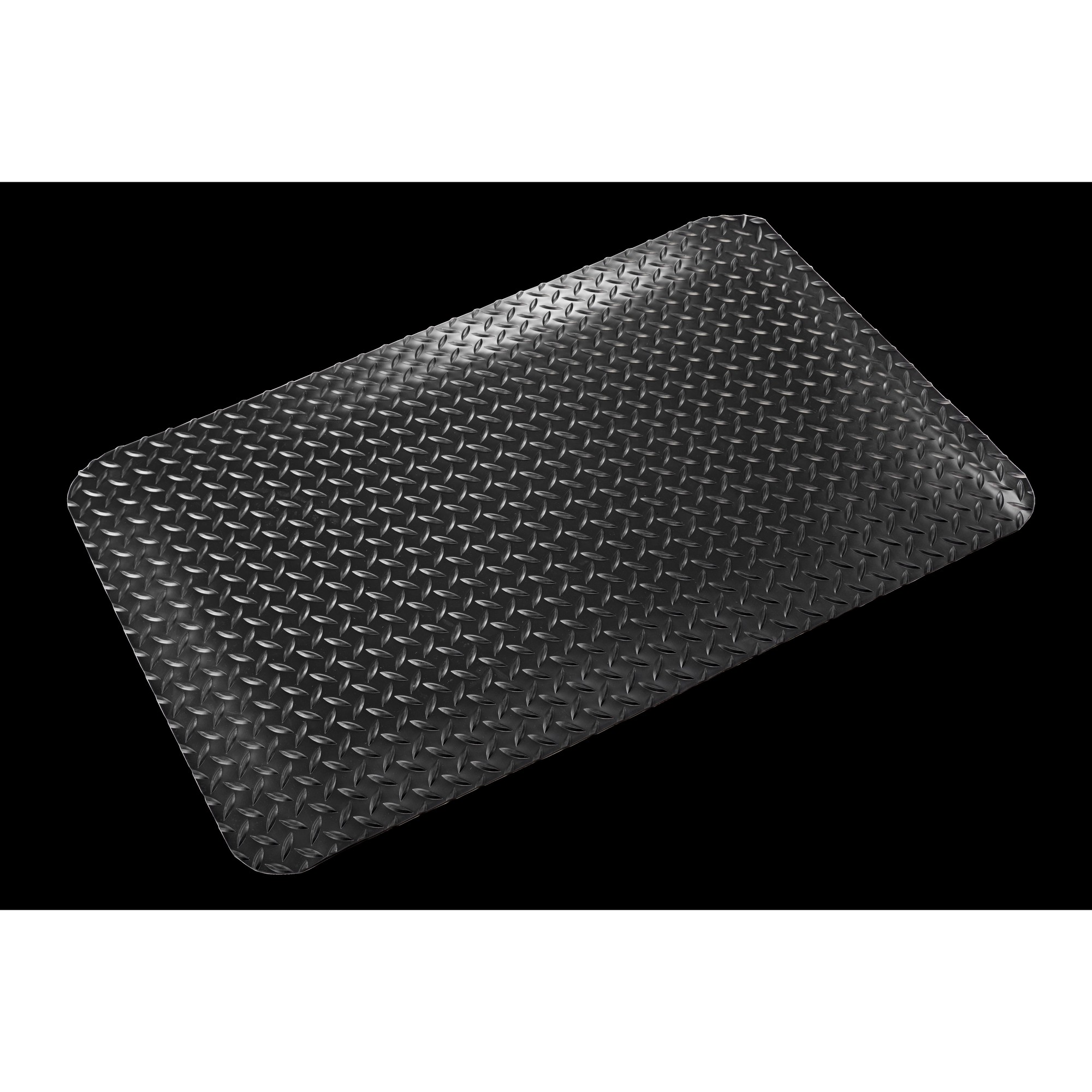 Crown Matting Technologies, Workers-Delight Deck Plate 2ft.x75ft. Black, Width 24 in, Length 900 in, Thickness 5/8 in, Model# WDR1224BK-75