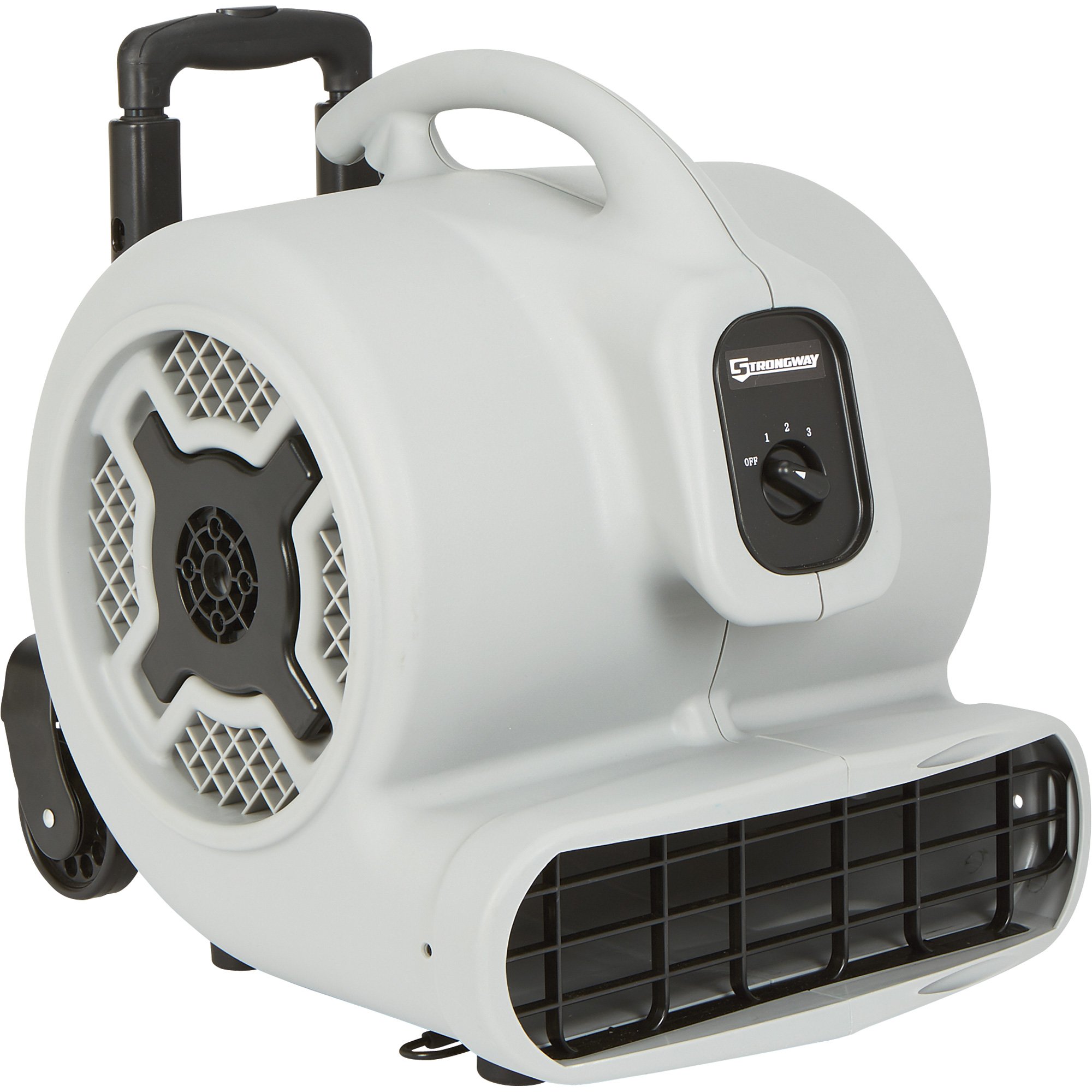 Strongway 1 HP Air Mover/Dryer with Wheels, 3-Speed — 9 3/8in. Dia., 3600  CFM