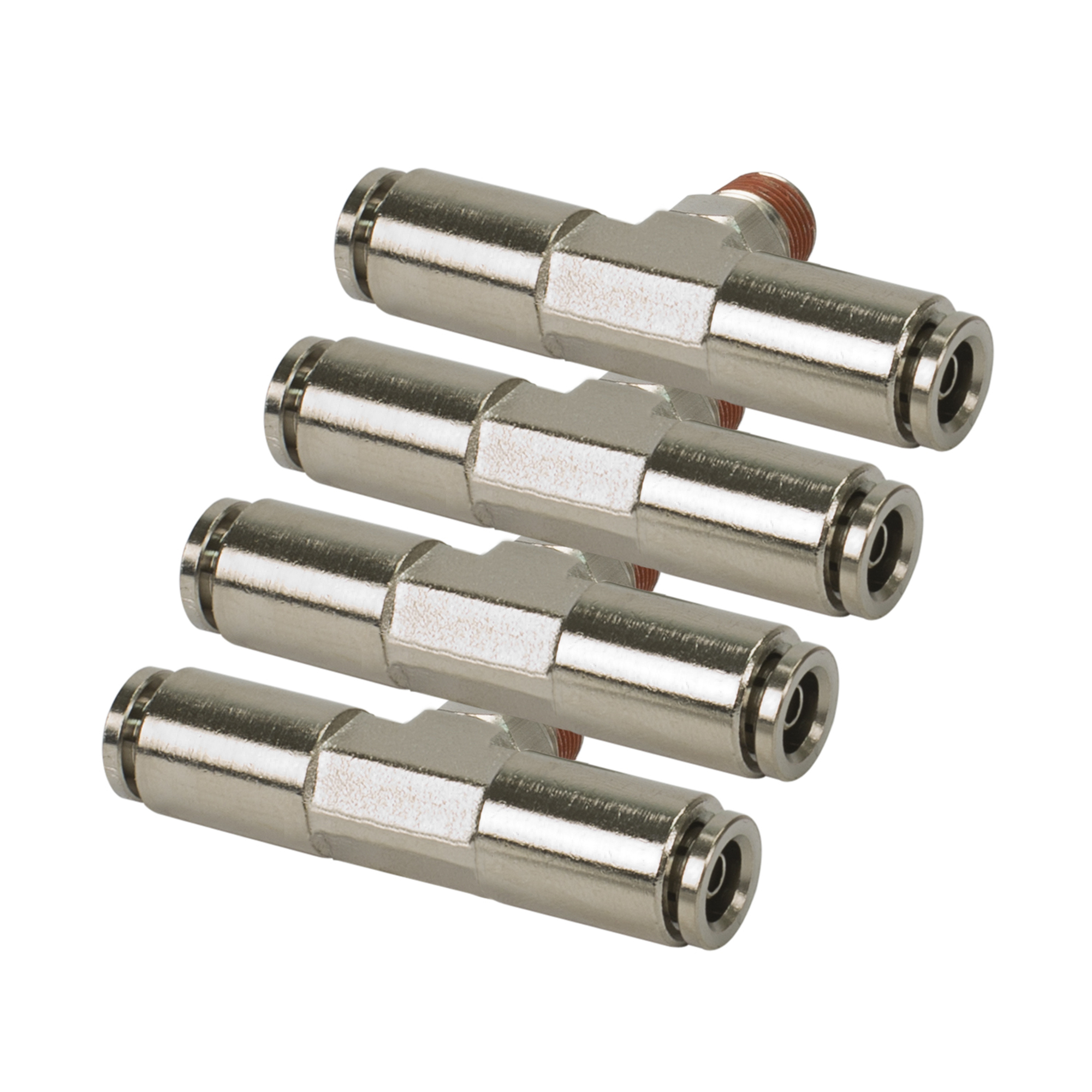 Viair Swivel Push-to-Connect Fitting - 1/8in. NPT, Nickel-Plated Brass, 200 PSI, Model# 13812