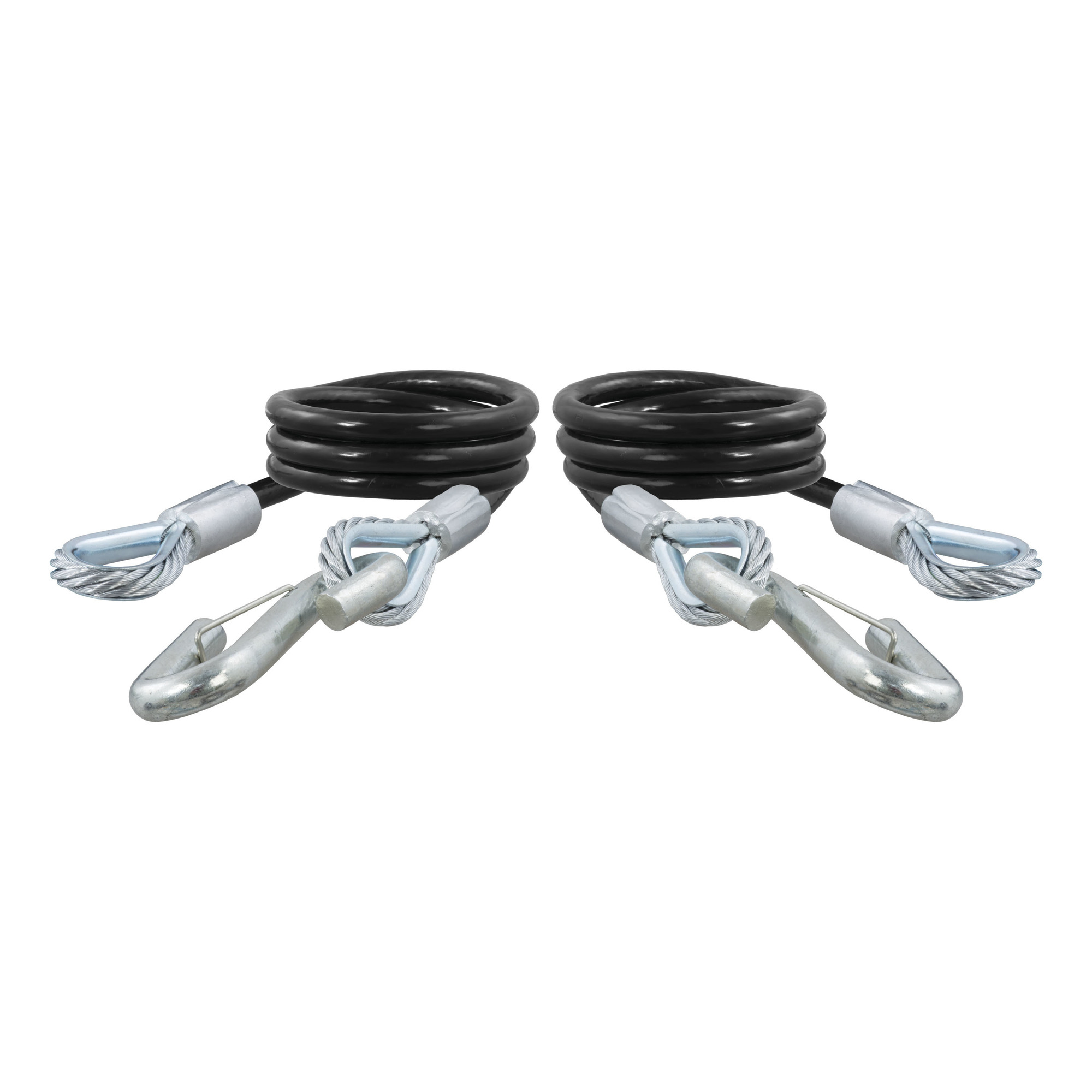 Curt Manufacturing, 44in. Safety Cables with 2 Snap Hooks 2-Pack, Length 44 in, Material Steel, Model# 80176