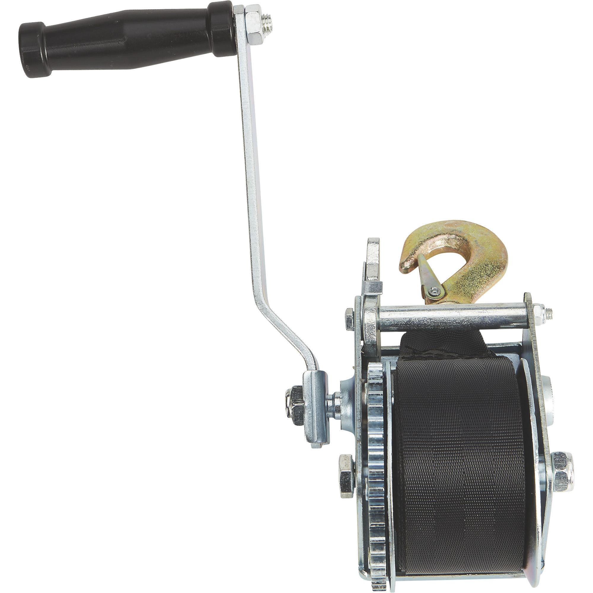 UltraTow Single Speed Hand Winch with Strap — 600Lb. Load Capacity