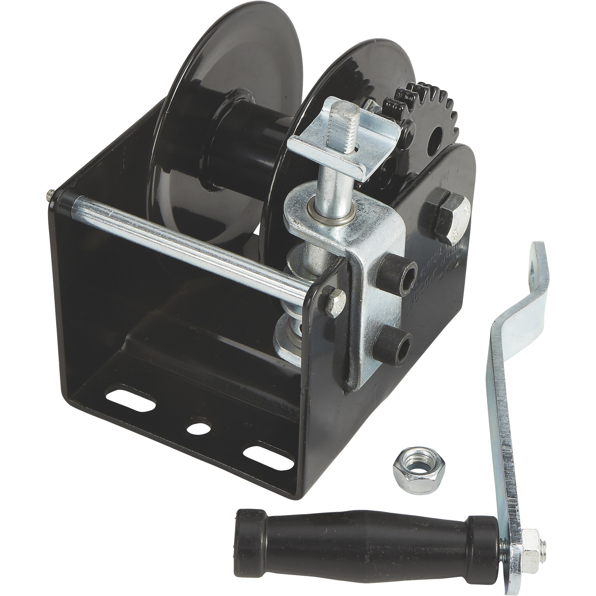 UltraTow Single Speed Worm Gear Hand Winch ï¿½ 2000Lb. Load Capacity