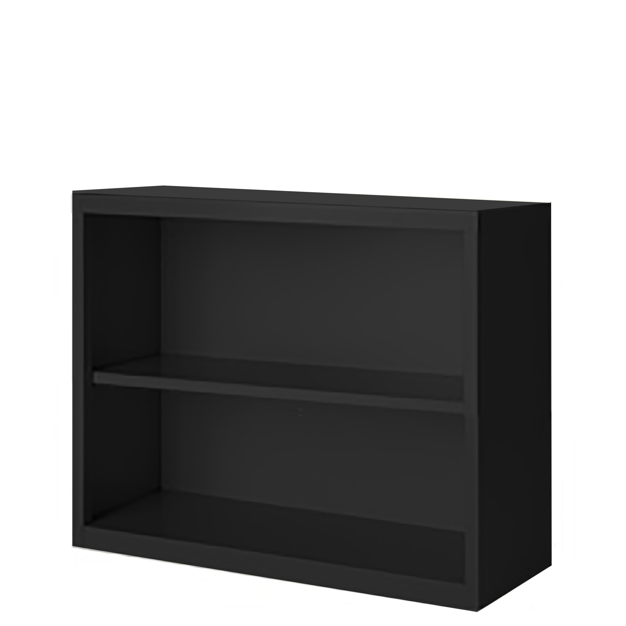 Steel Cabinets USA, 36in.x13in.x30in. Black Bookcase Steel Fully Assembled, Height 30 in, Shelves (qty.) 2, Material Steel, Model# BCA-363013-B