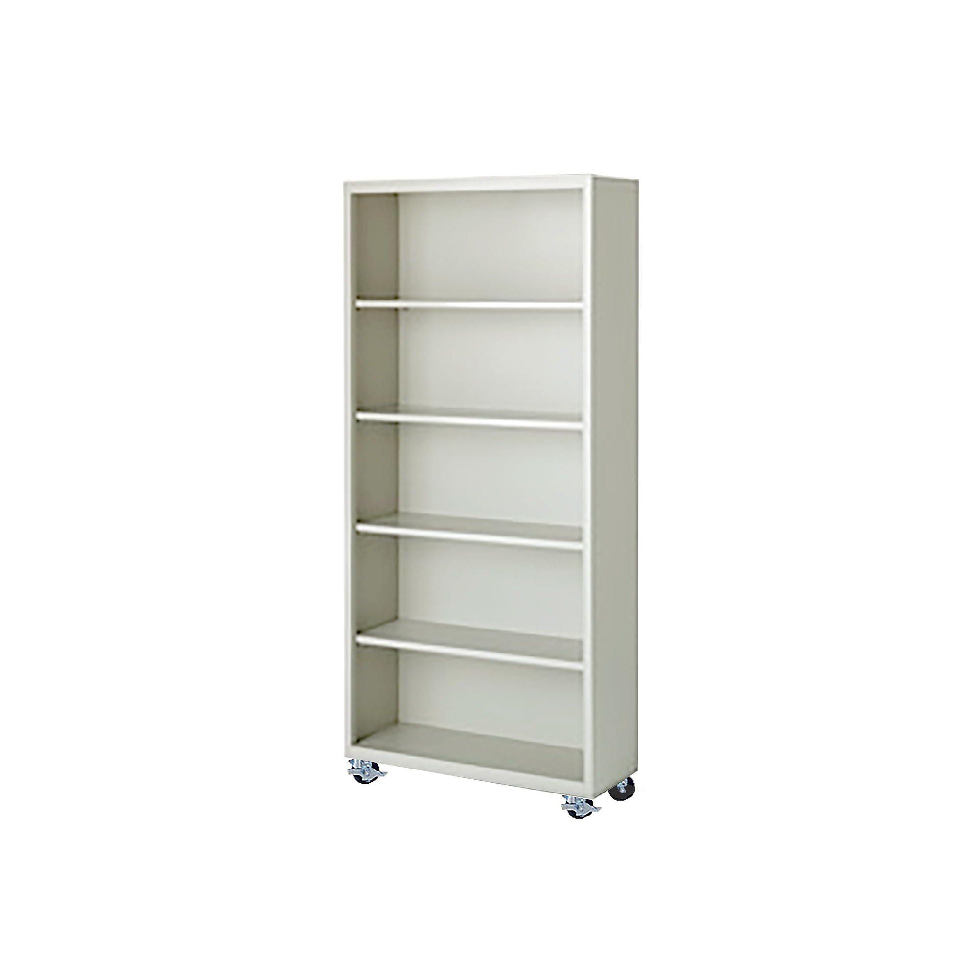 Steel Cabinets USA, 36in.x18in.x75in. Putty Mobile Bookcase Fully Assembled, Height 75 in, Shelves (qty.) 5, Material Steel, Model# MBCA-367518-P